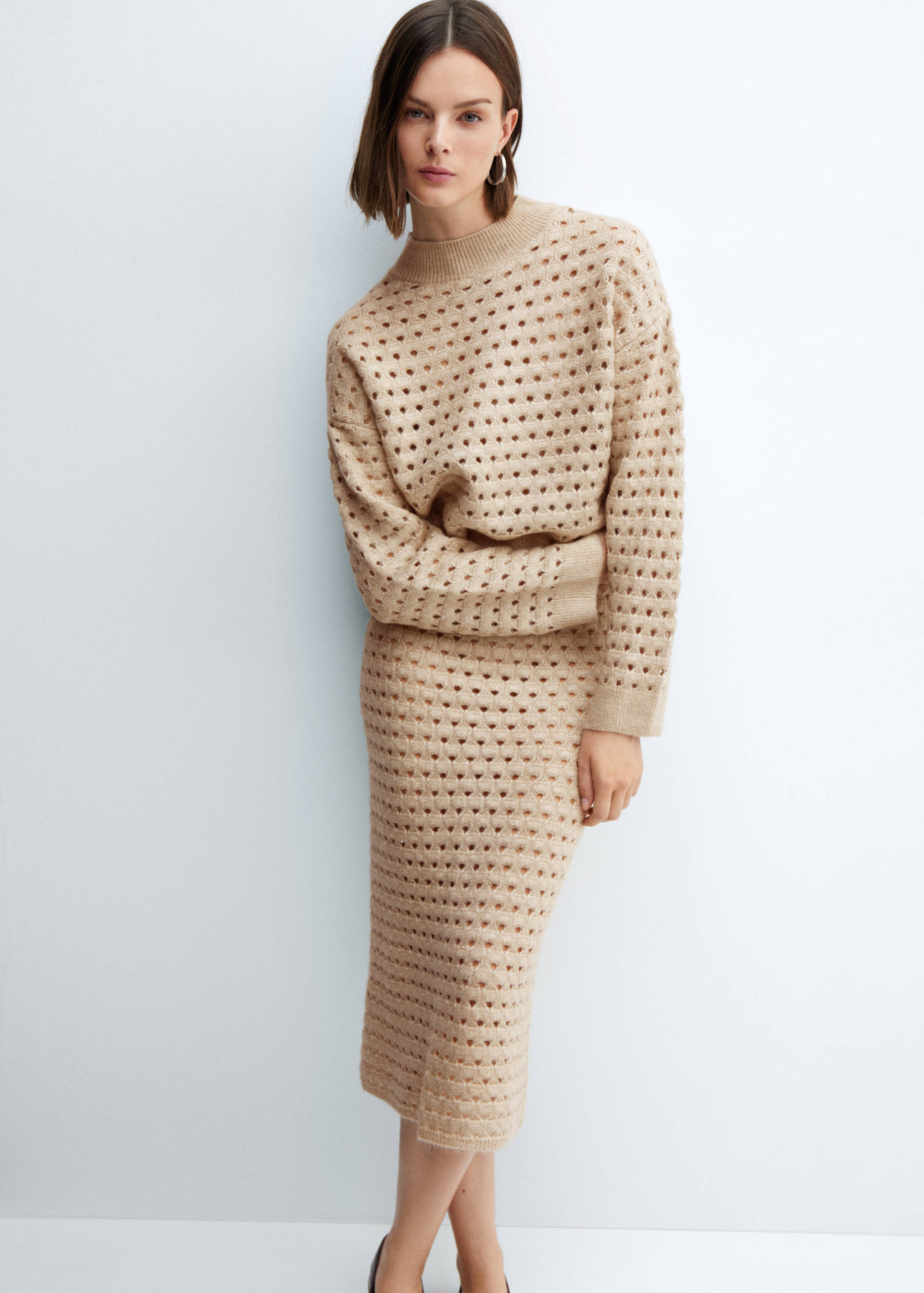 Knitted skirt with openwork details - Details of the article 4