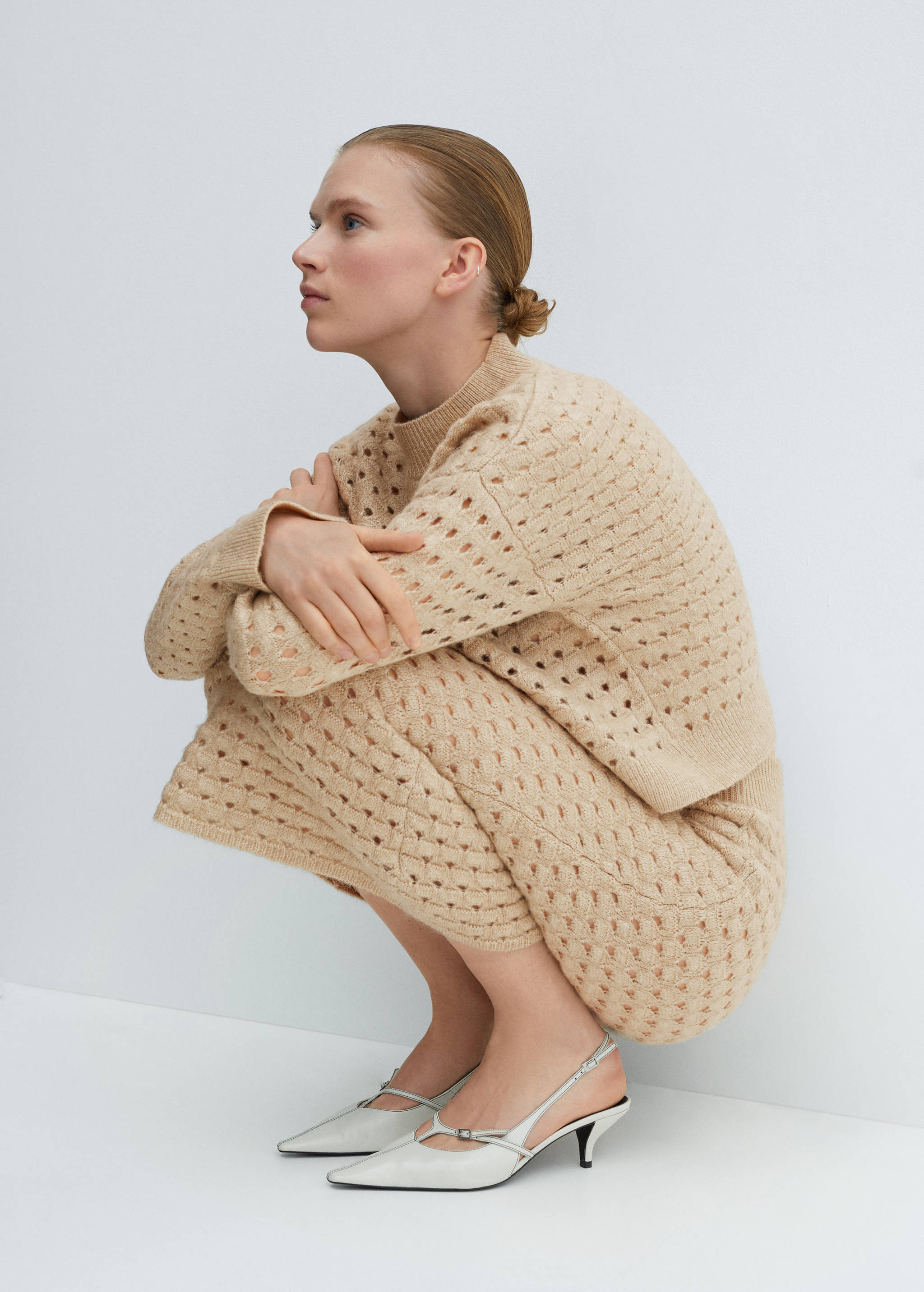 Knitted skirt with openwork details - Details of the article 2