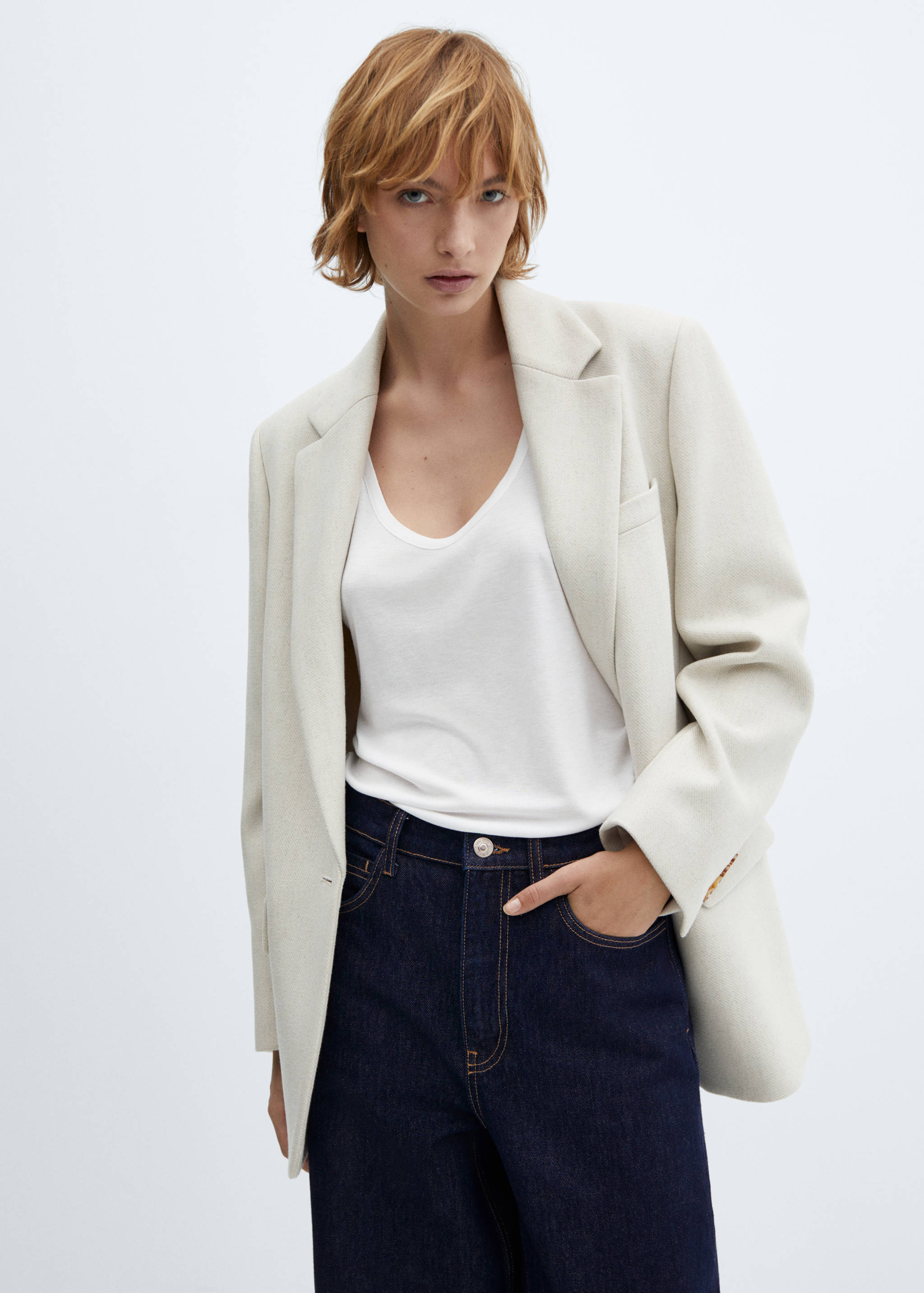 Low-rise loose-fit wide leg jeans - Details of the article 1