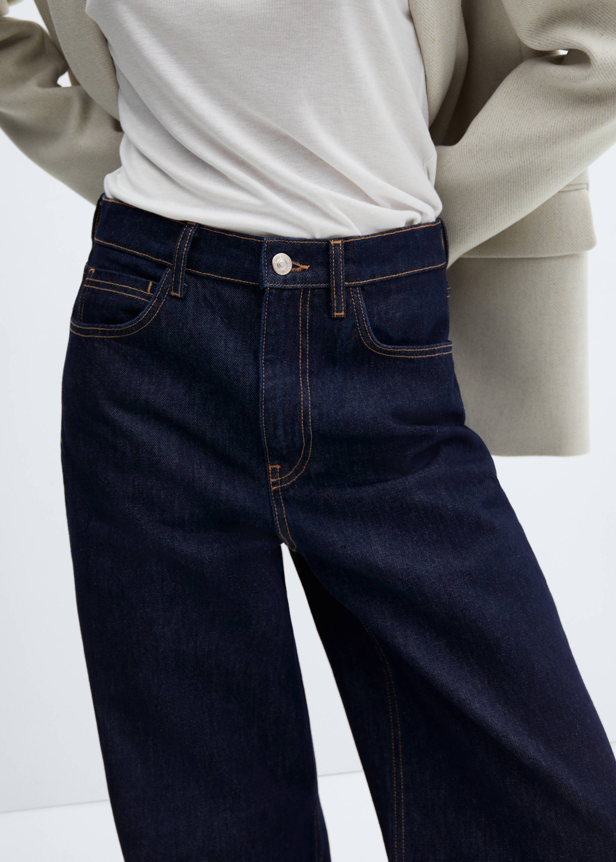 Low-rise loose-fit wide leg jeans - Details of the article 4