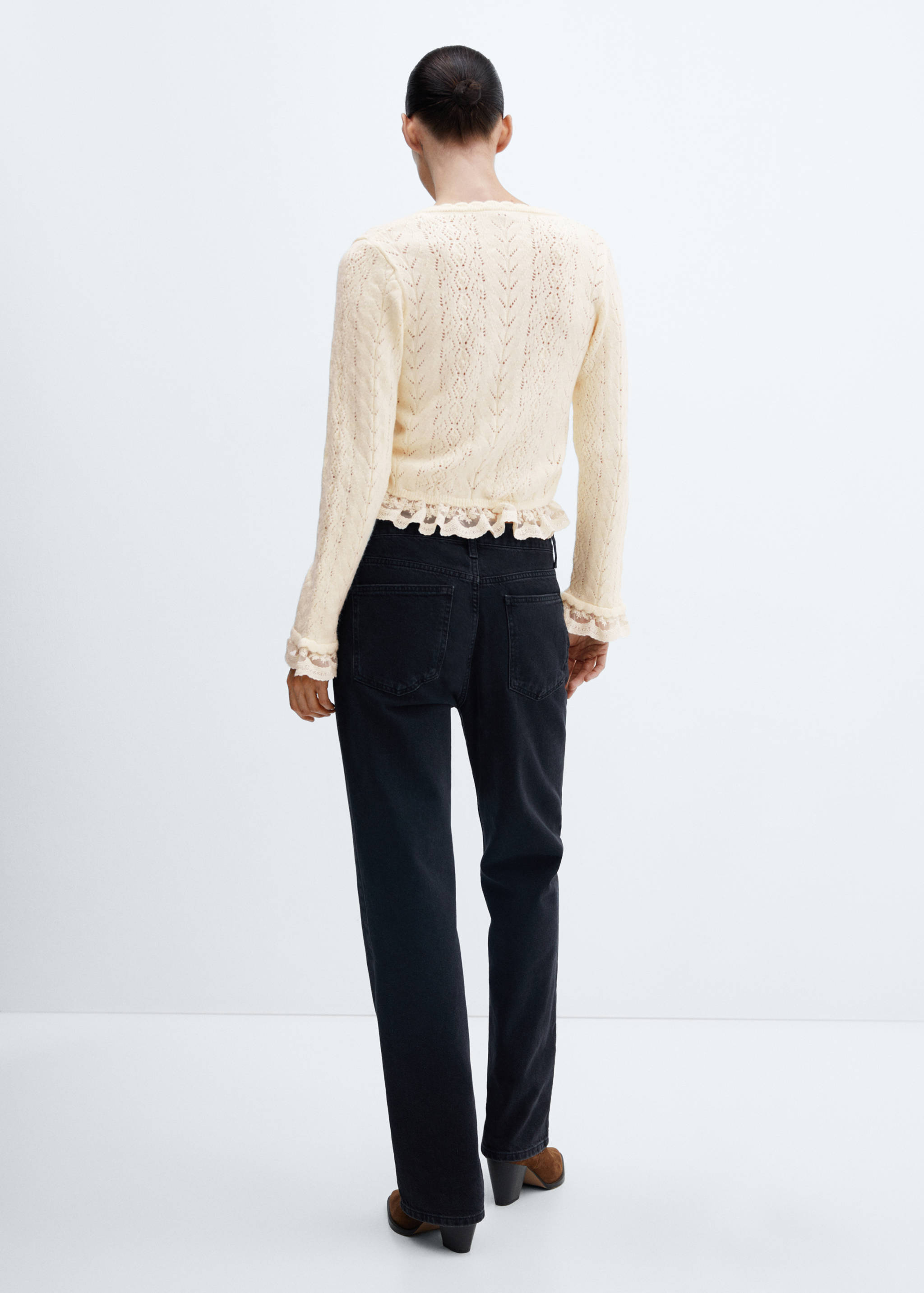 Cárdigan nudo volantes - Reverso del artículo