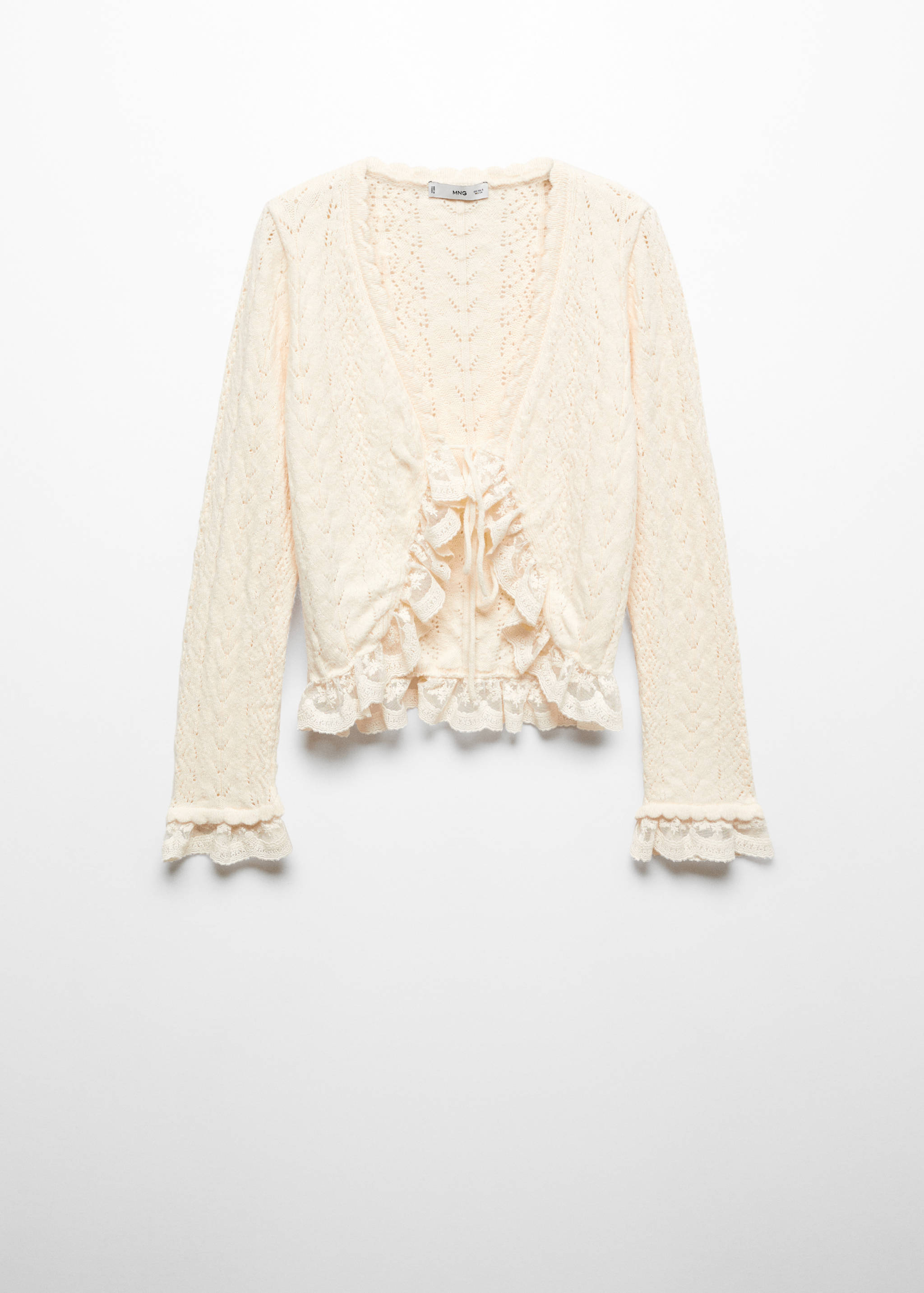 Cárdigan nudo volantes - Artículo sin modelo