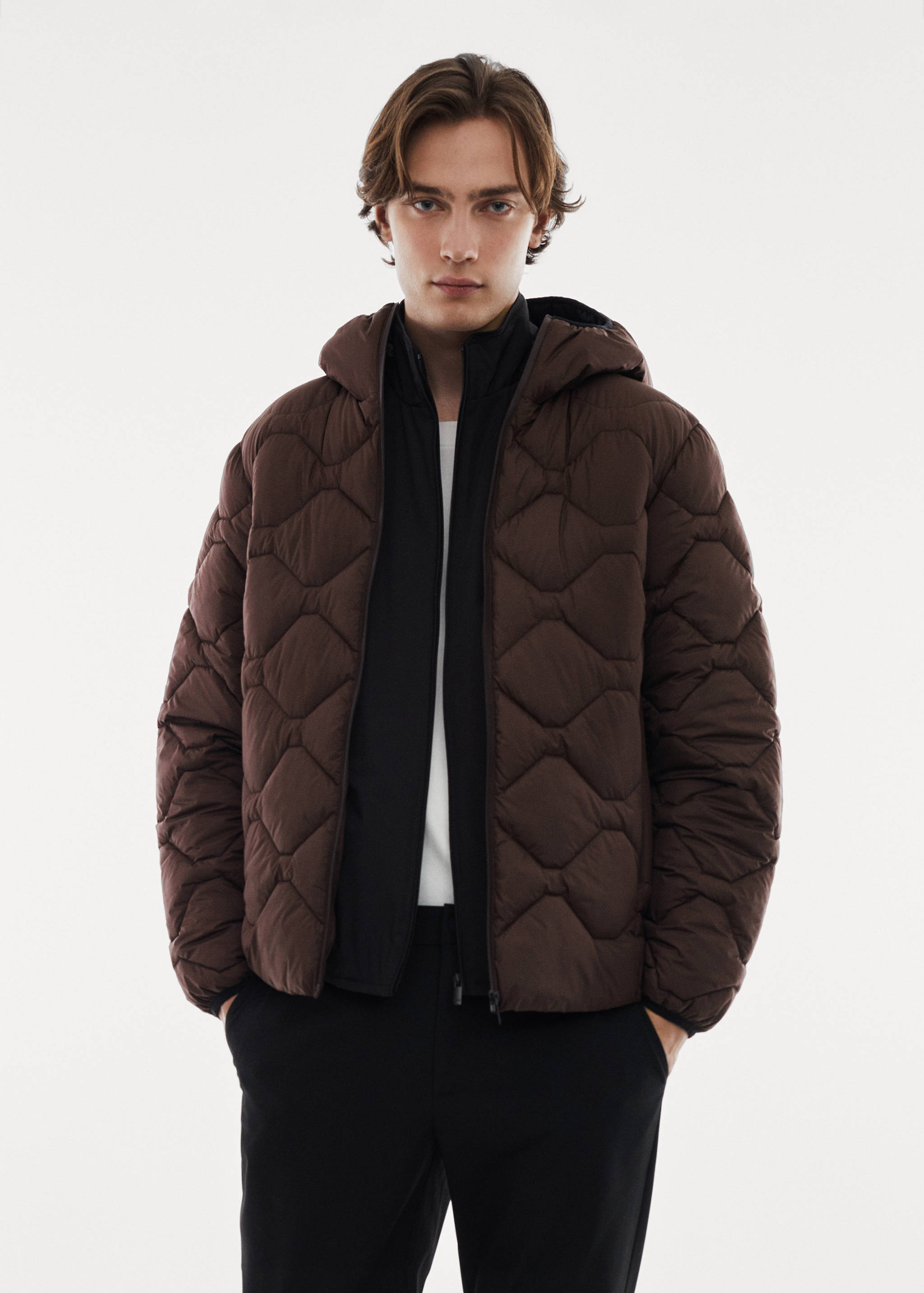 Anoraque ultraleve repelente de água - Plano médio