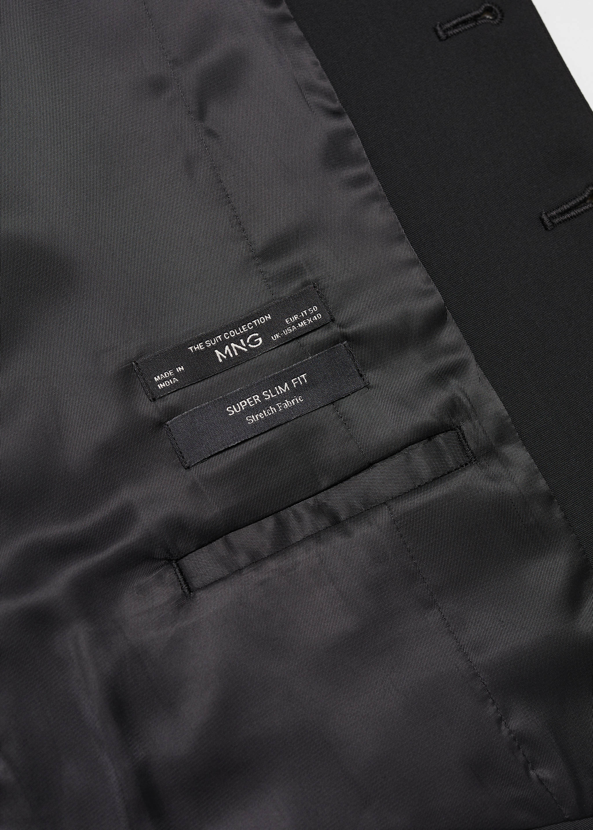 弹力面料超修身西装马甲 - null