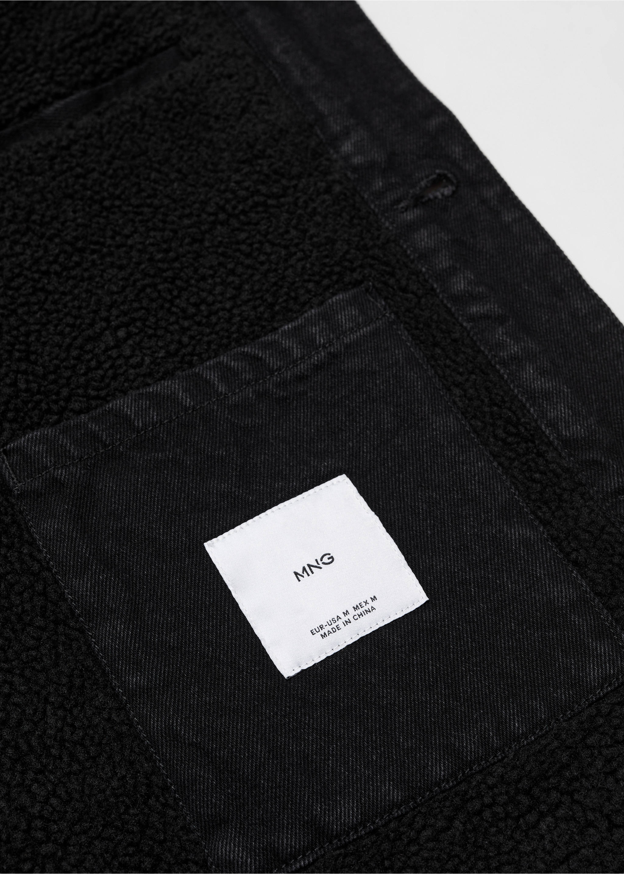 Chaqueta denim borreguito - Detalle del artículo 8, Denim negro. Ref: 67060625-00.