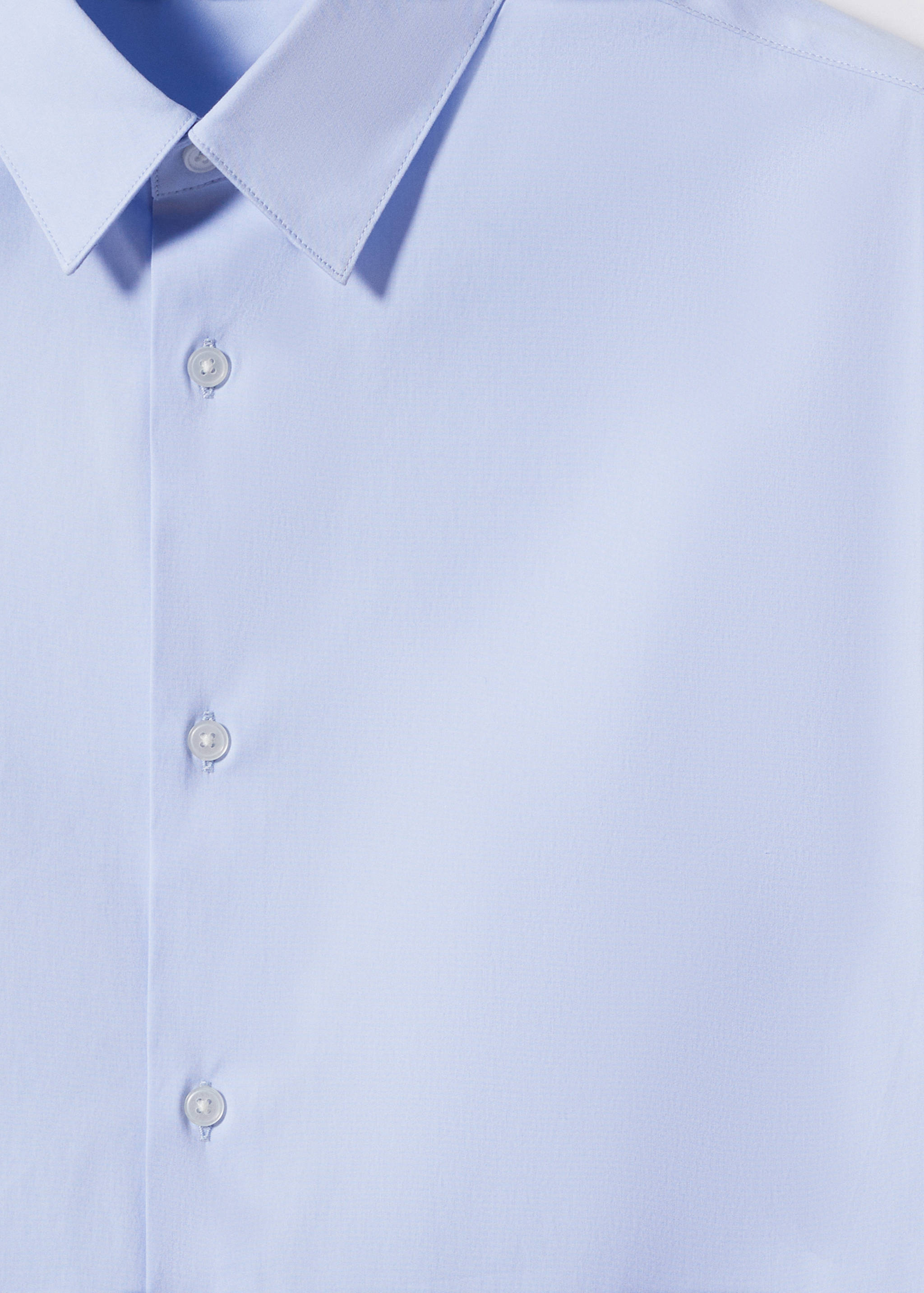 Classic-fit chambray cotton shirt - Detailed view of the chest
