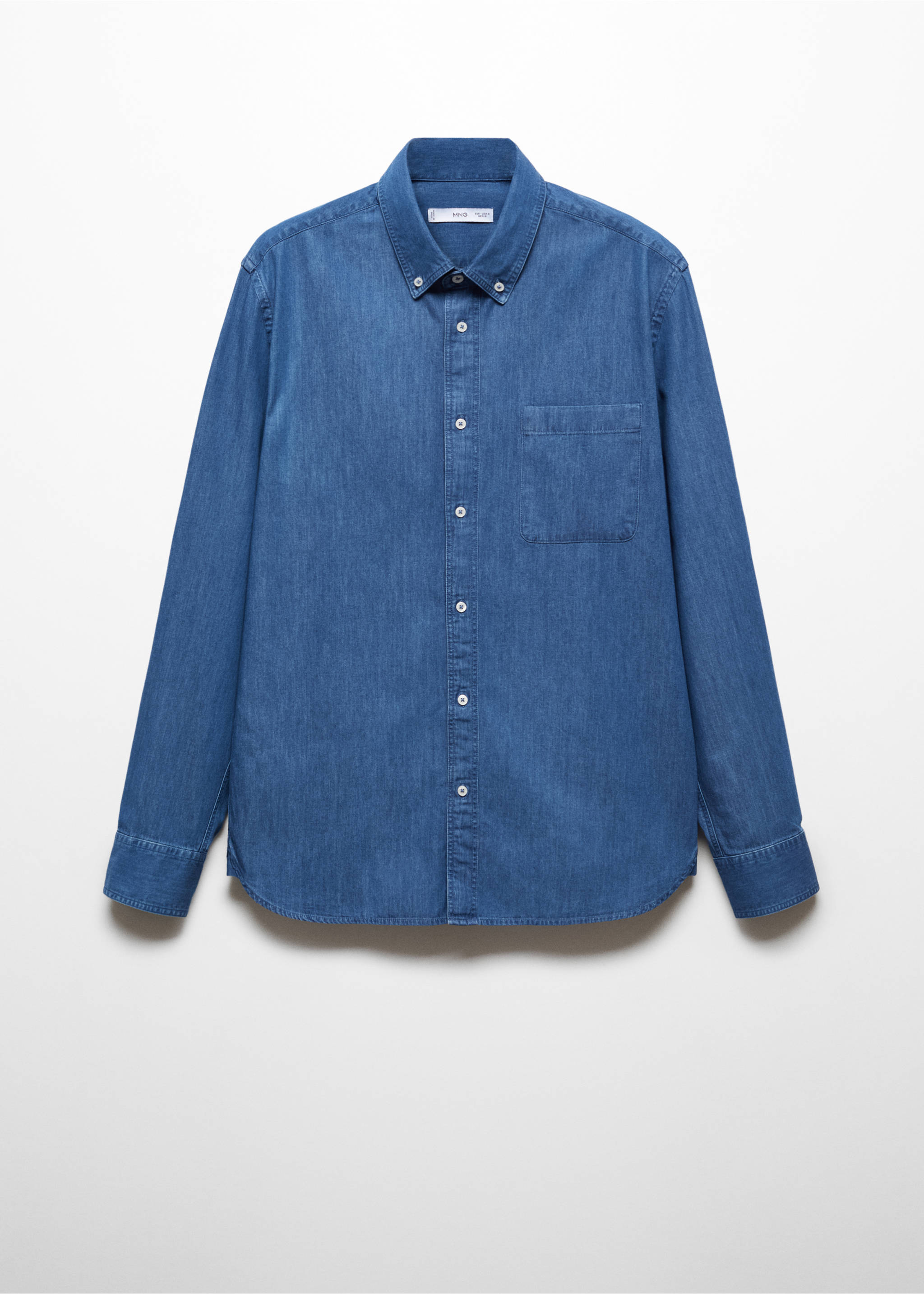 Camisa classic fit chambray algodón - Artículo sin modelo, Azul medio. Ref: 67060638-00.