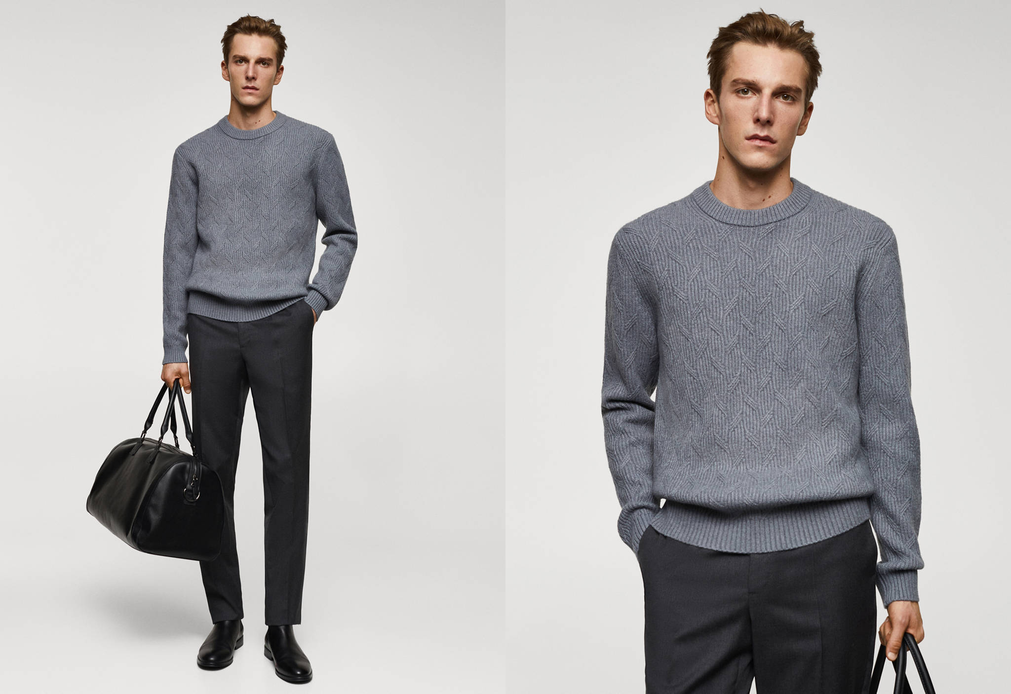 Braided knitted sweater - Panoramic plane