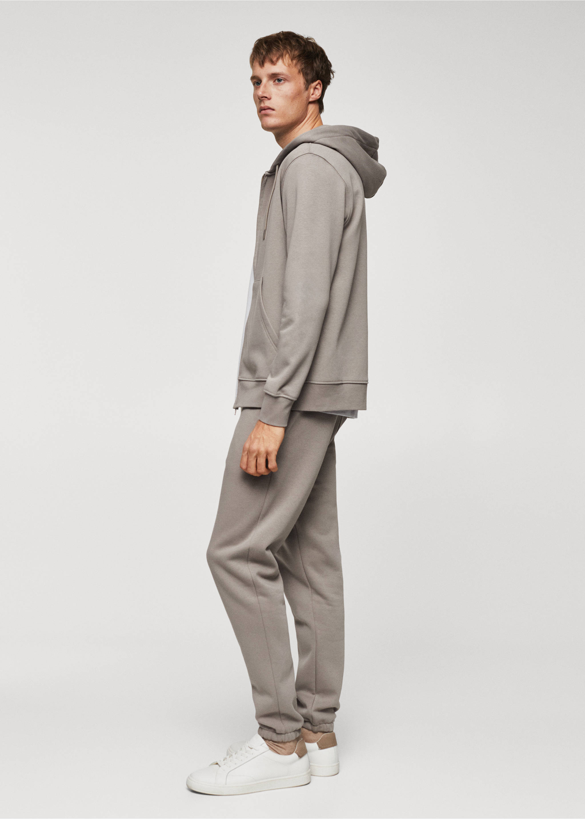 Pantalón jogger algodón - Detalle del artículo 4, Topo. Ref: 67060644-00.