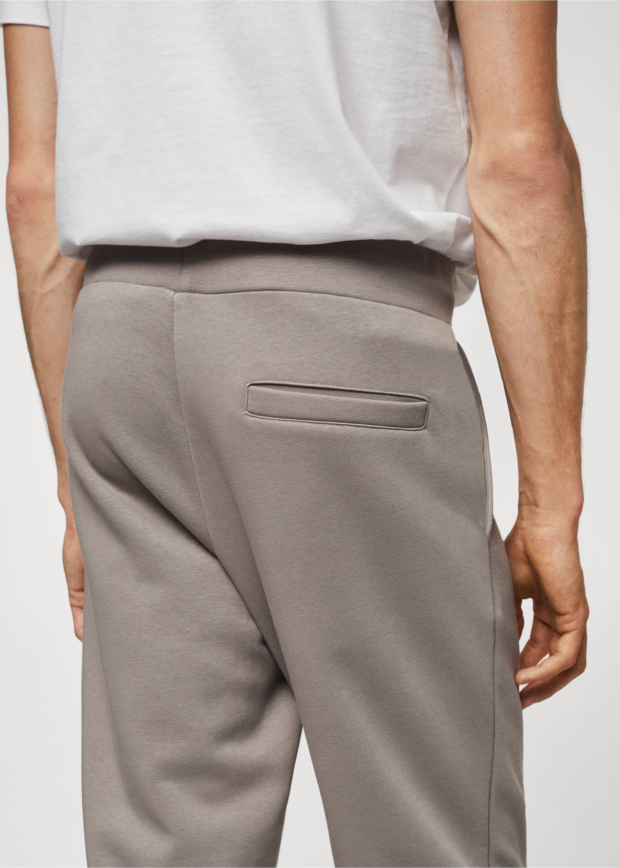 Pantalón jogger algodón - Detalle del artículo 2, Topo. Ref: 67060644-00.