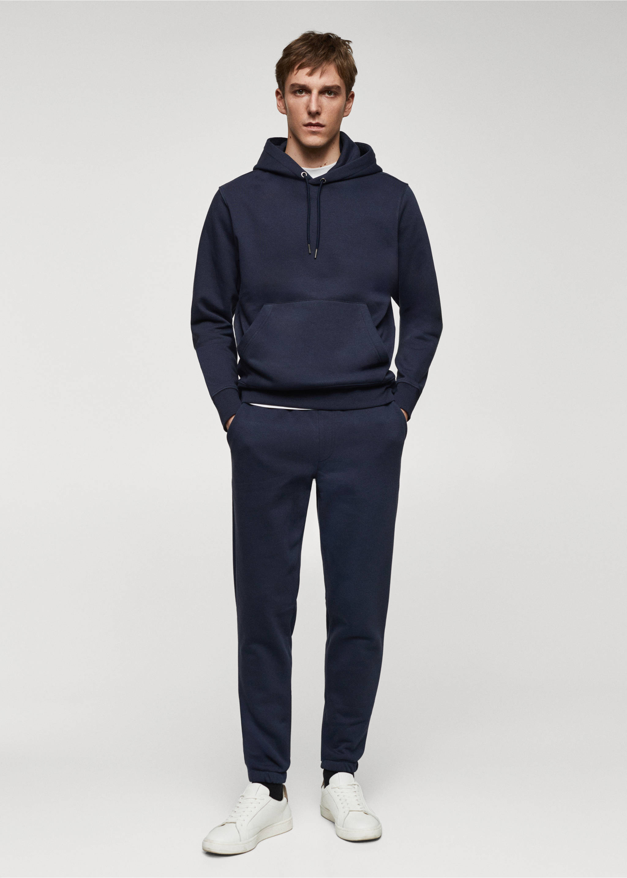 Pantalón jogger algodón - Plano general, Azul marino. Ref: 67060644-00.