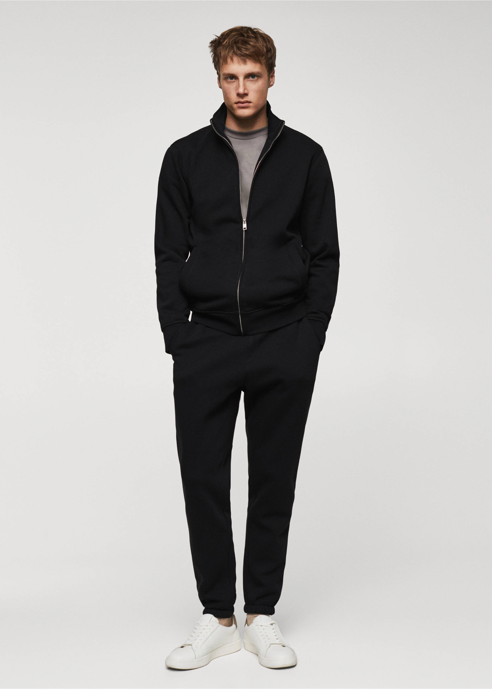 Pantalón jogger algodón - Plano general, Negro. Ref: 67060644-00.