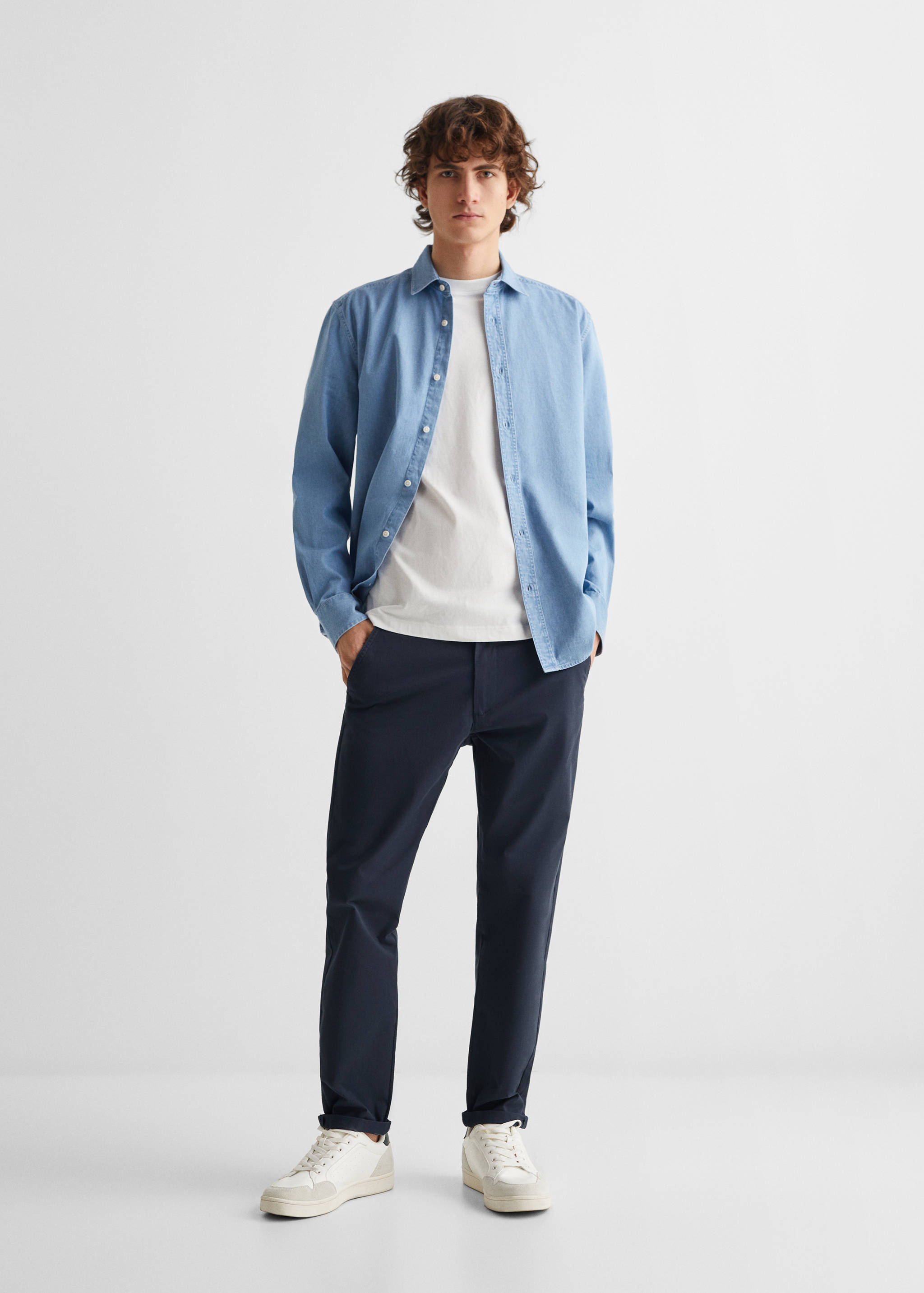 Regular-fit denim shirt - General plane
