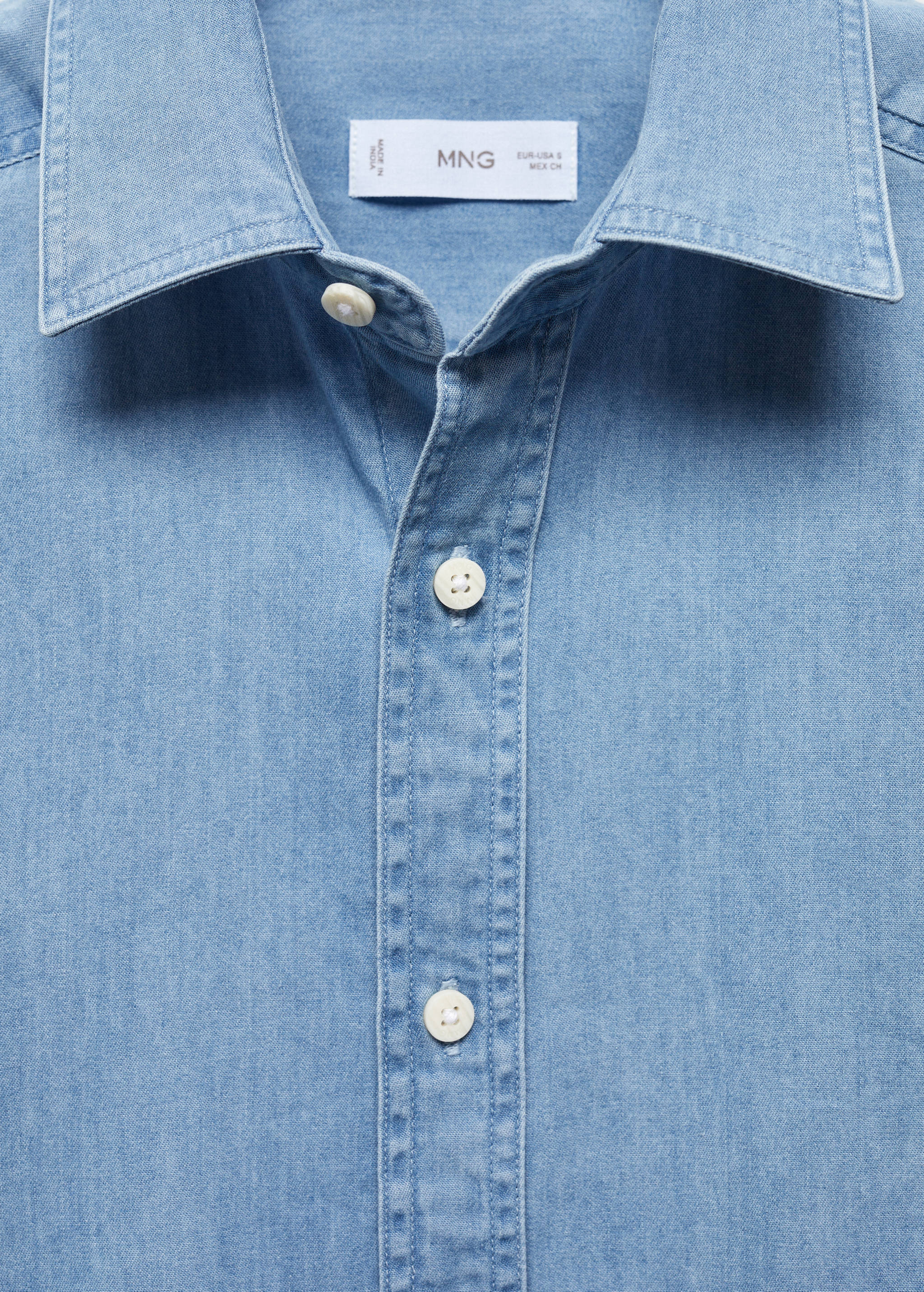 Regular-fit denim shirt - Details of the article 8