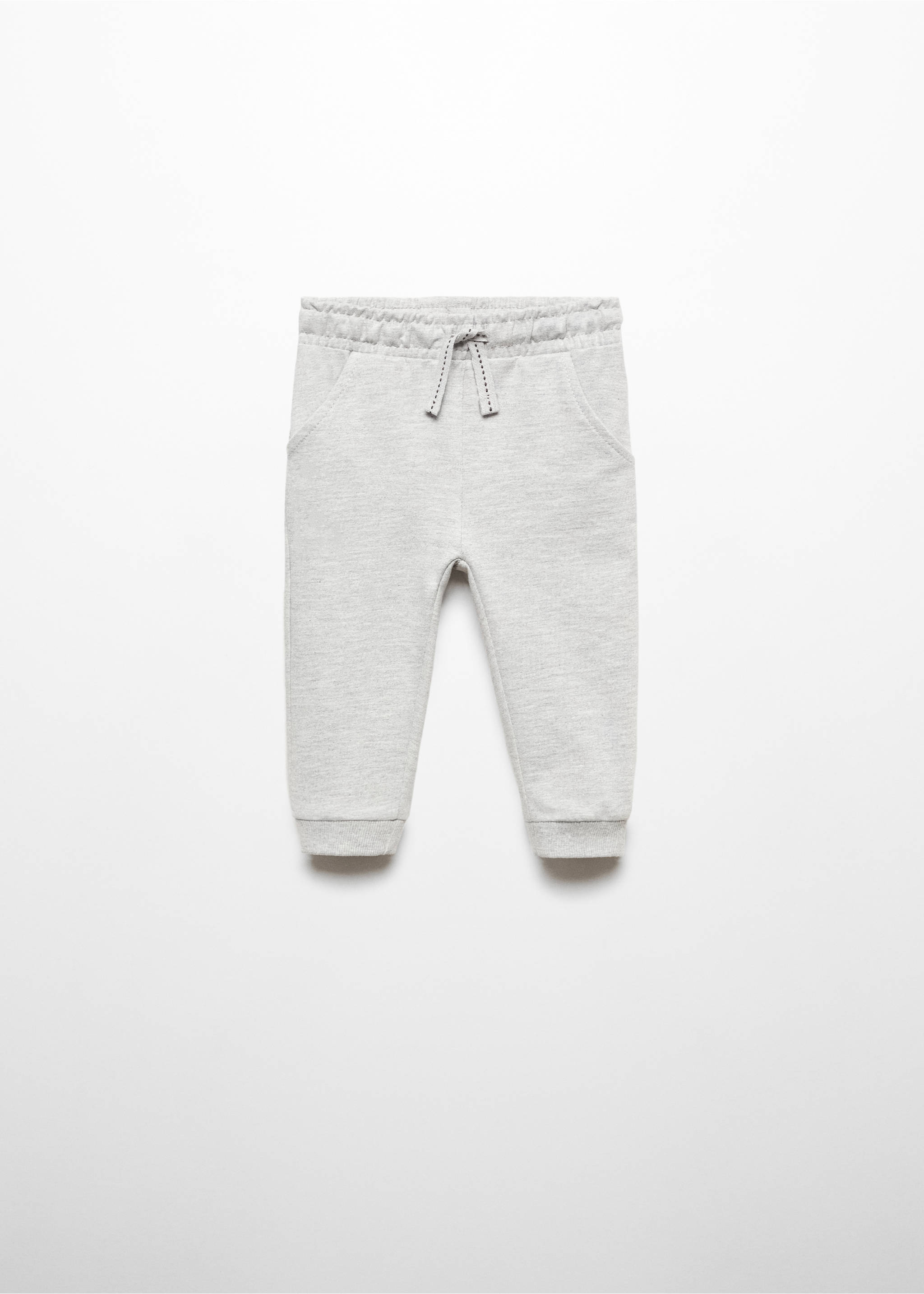 Cotton jogger-style trousers - Article without model, Medium Heather Grey. Ref: 67060662-00.
