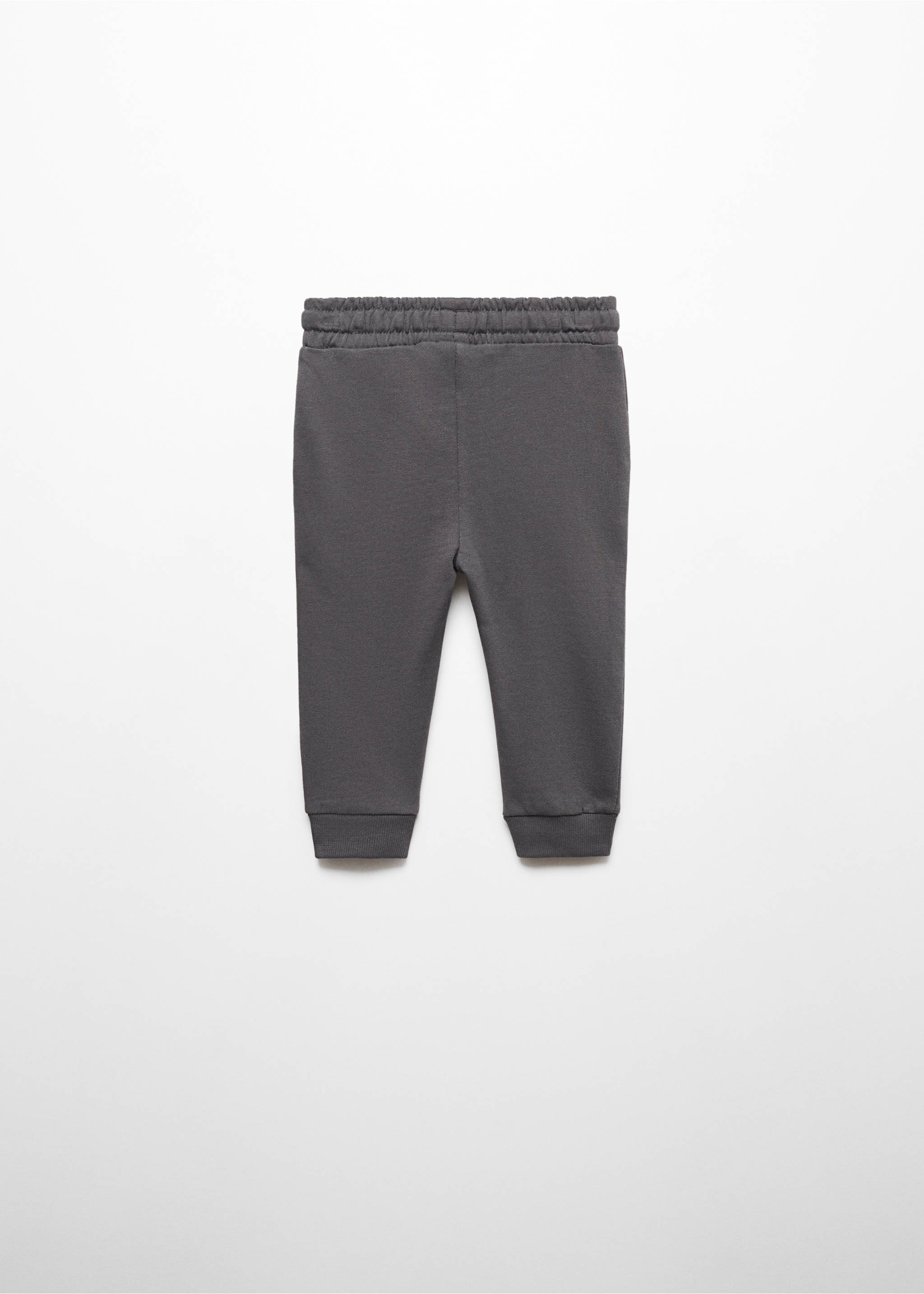 Cotton jogger-style trousers - Reverse of the article, Charcoal. Ref: 67060662-00.