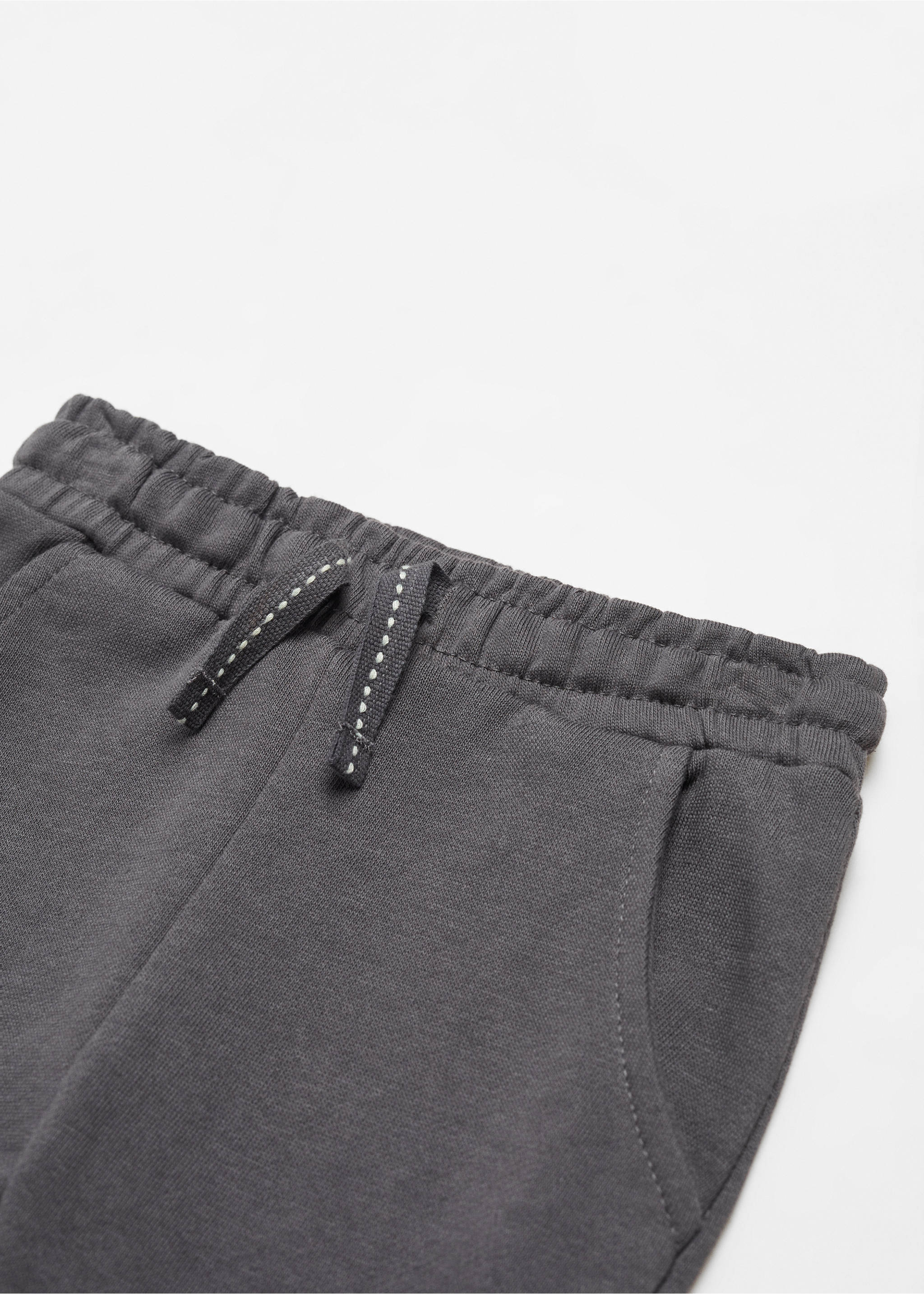 Cotton jogger-style trousers - Details of the article 0, Charcoal. Ref: 67060662-00.