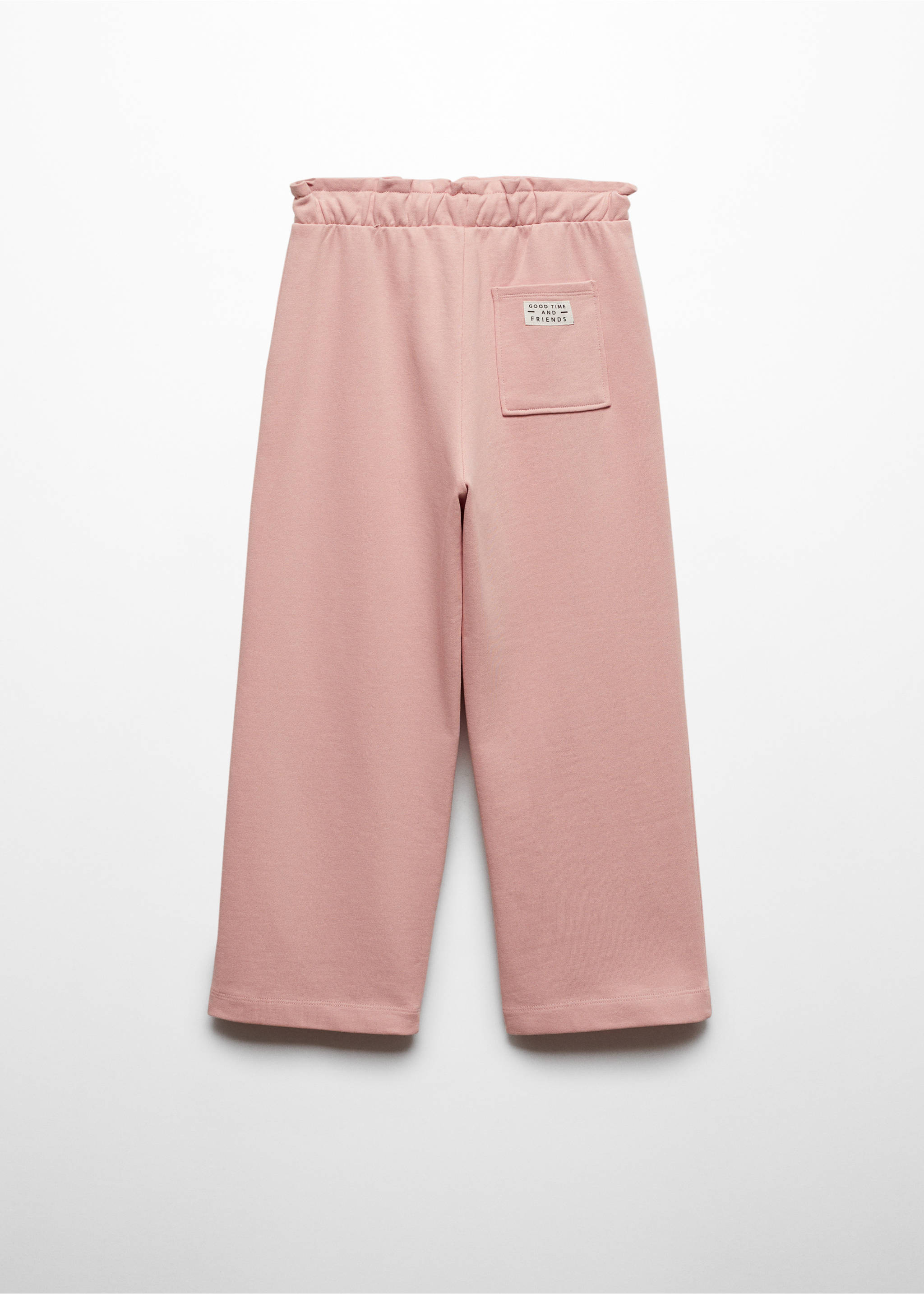 Cotton culotte trousers - Reverse of the article, Pink. Ref: 67060663-00.
