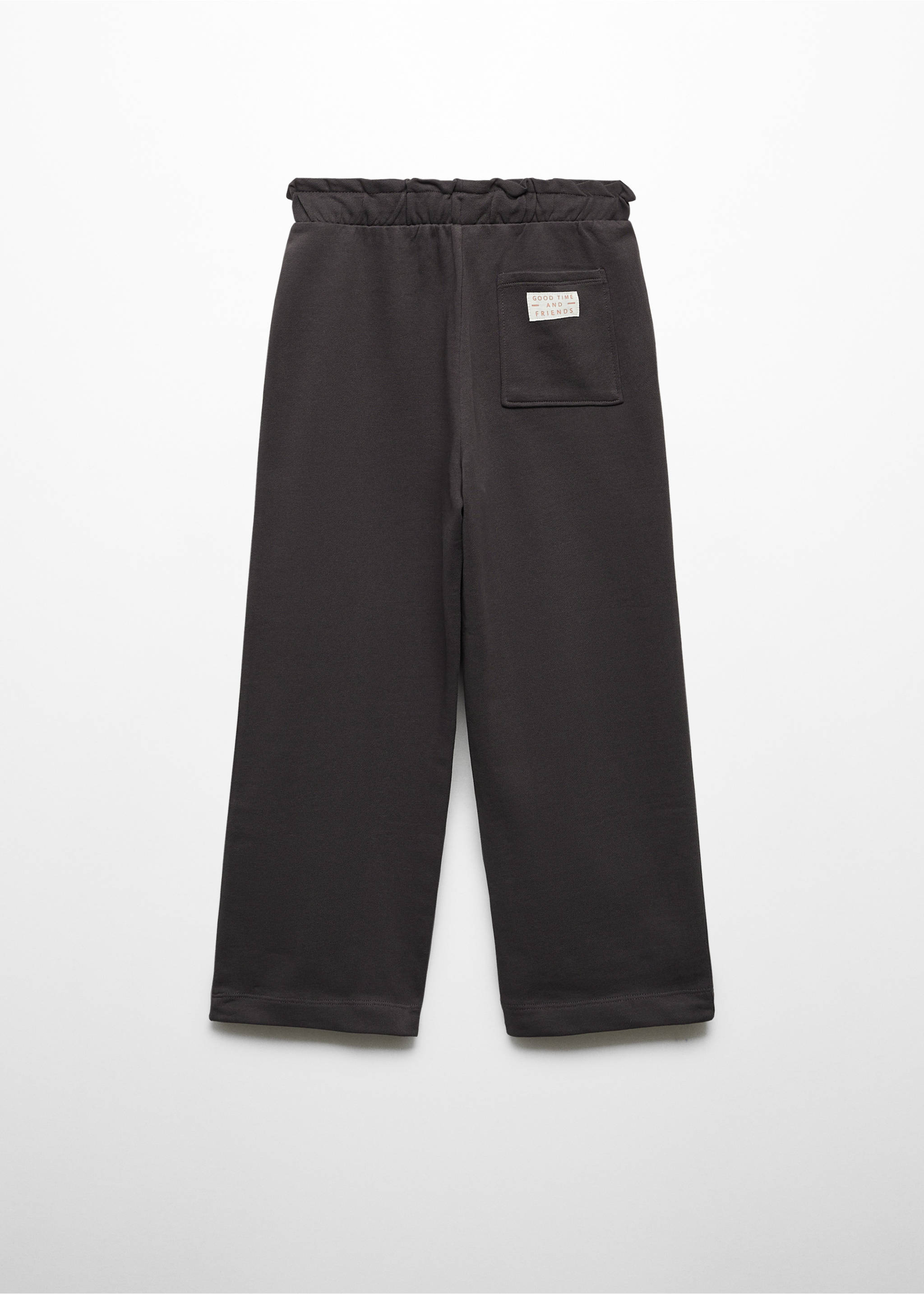 Cotton culotte trousers - Reverse of the article, Charcoal. Ref: 67060663-00.