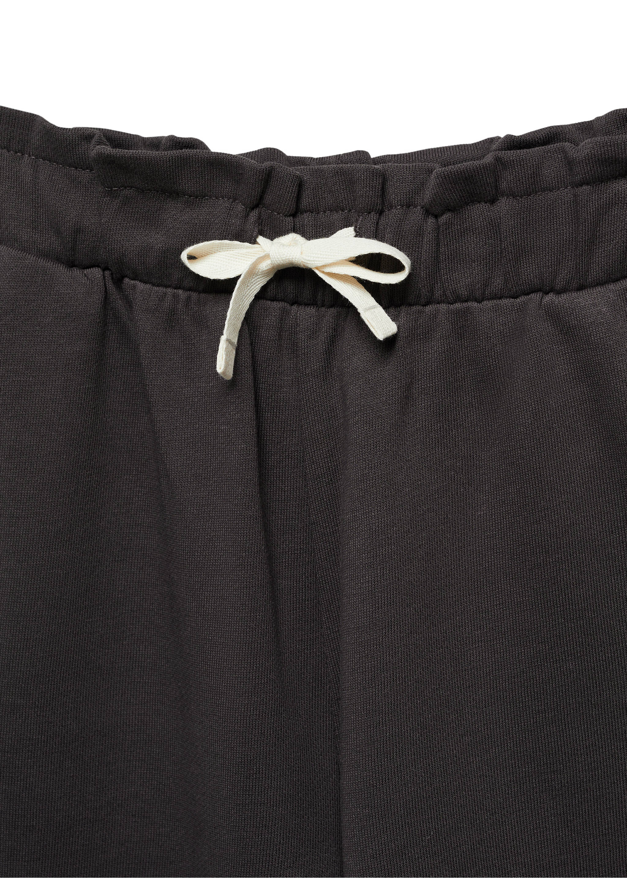 Cotton culotte trousers - Details of the article 8, Charcoal. Ref: 67060663-00.