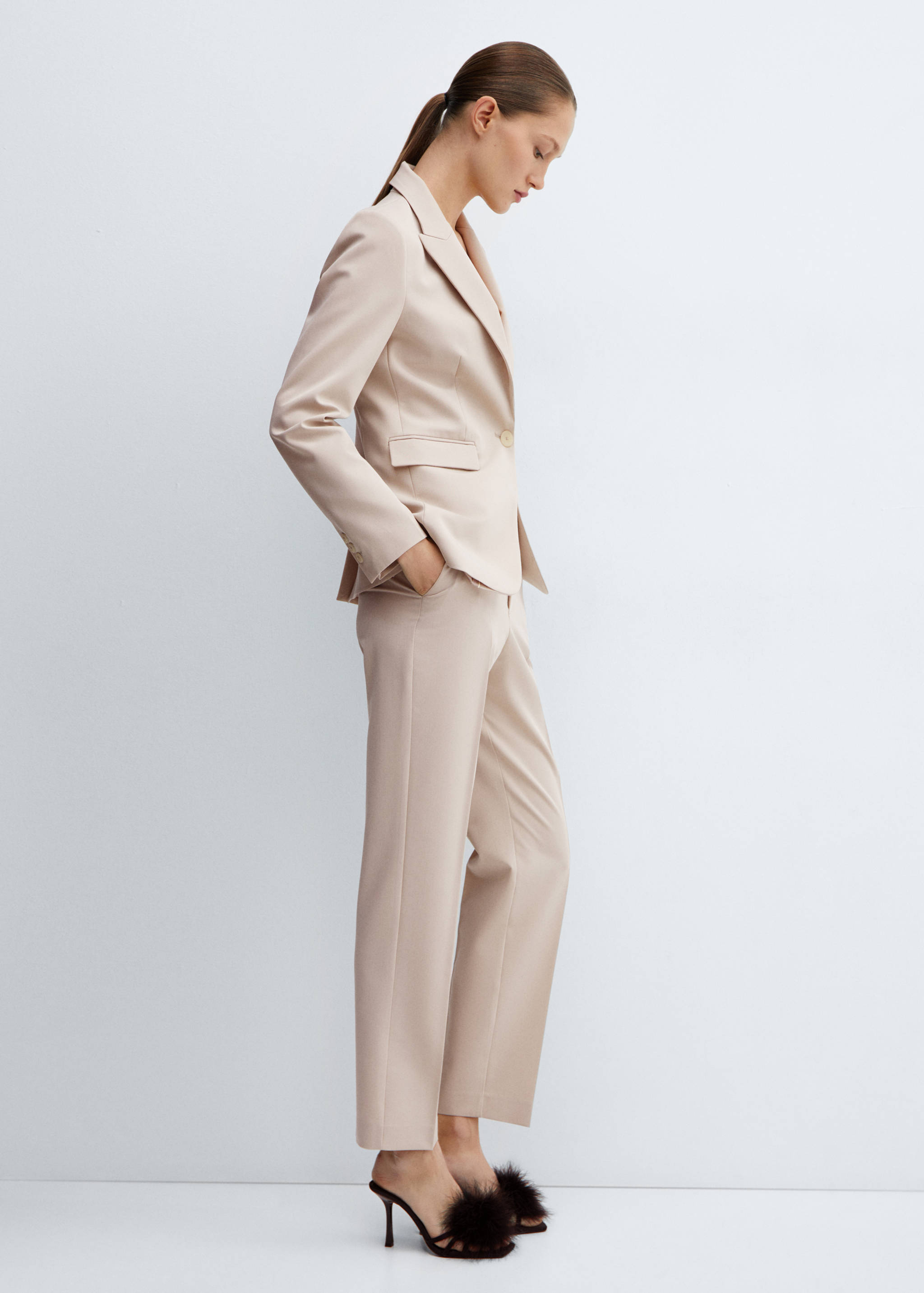 Straight suit trousers - Details of the article 2