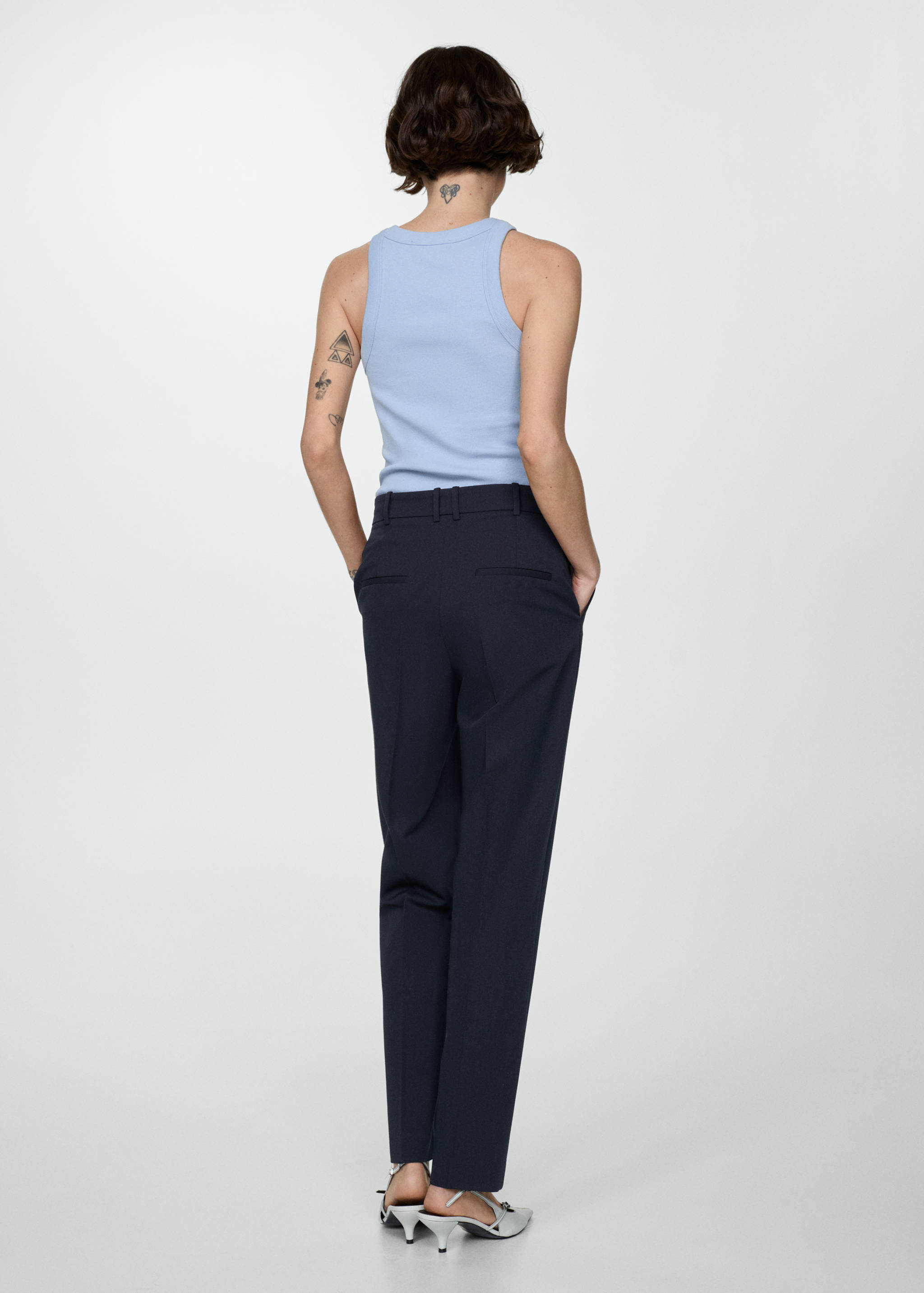 Pantalón recto traje - Reverso del artículo