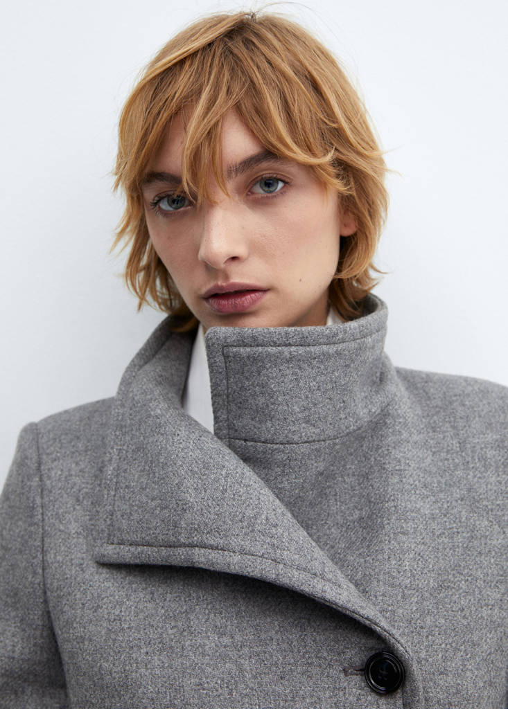 Manteco wool coat with belt — Grey