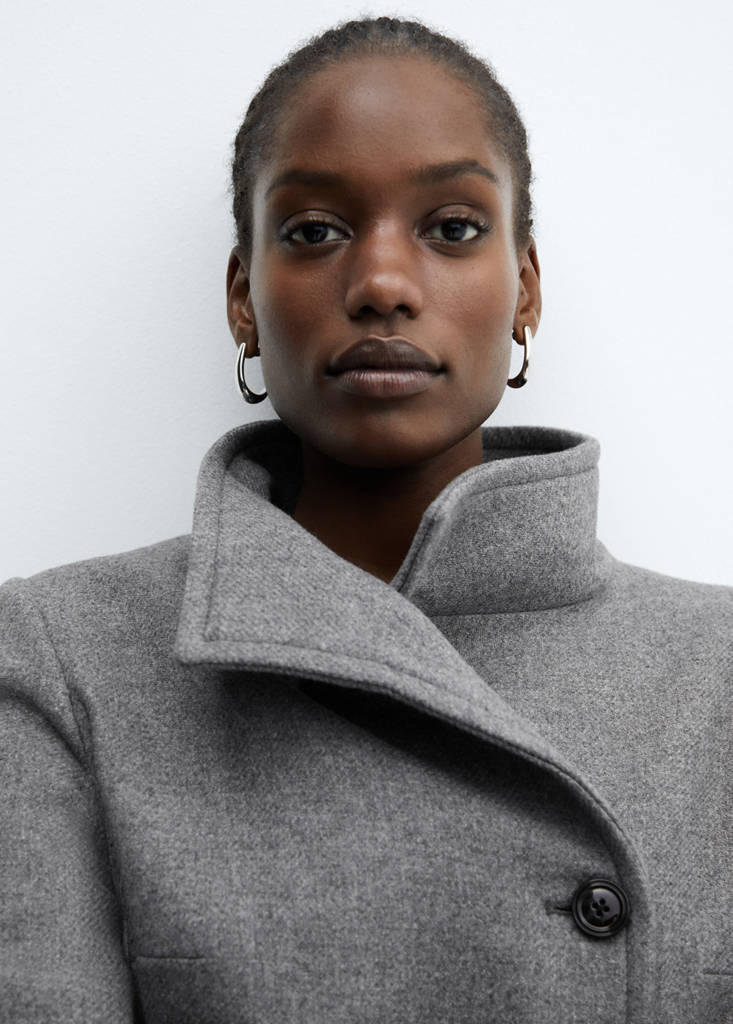 Manteco wool coat with belt — Grey