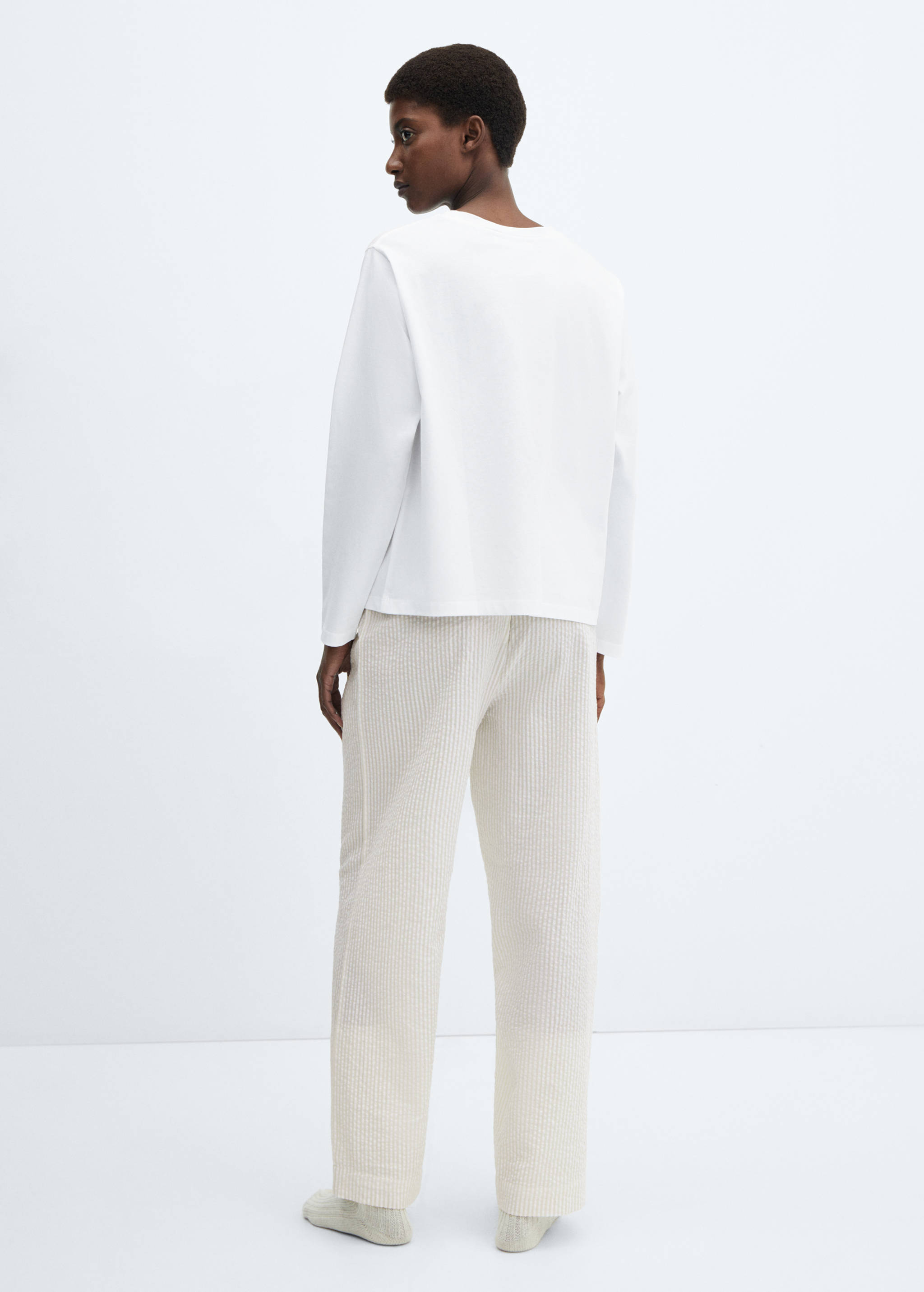 Pyjama deux pièces coton rayures - Verso de l’article