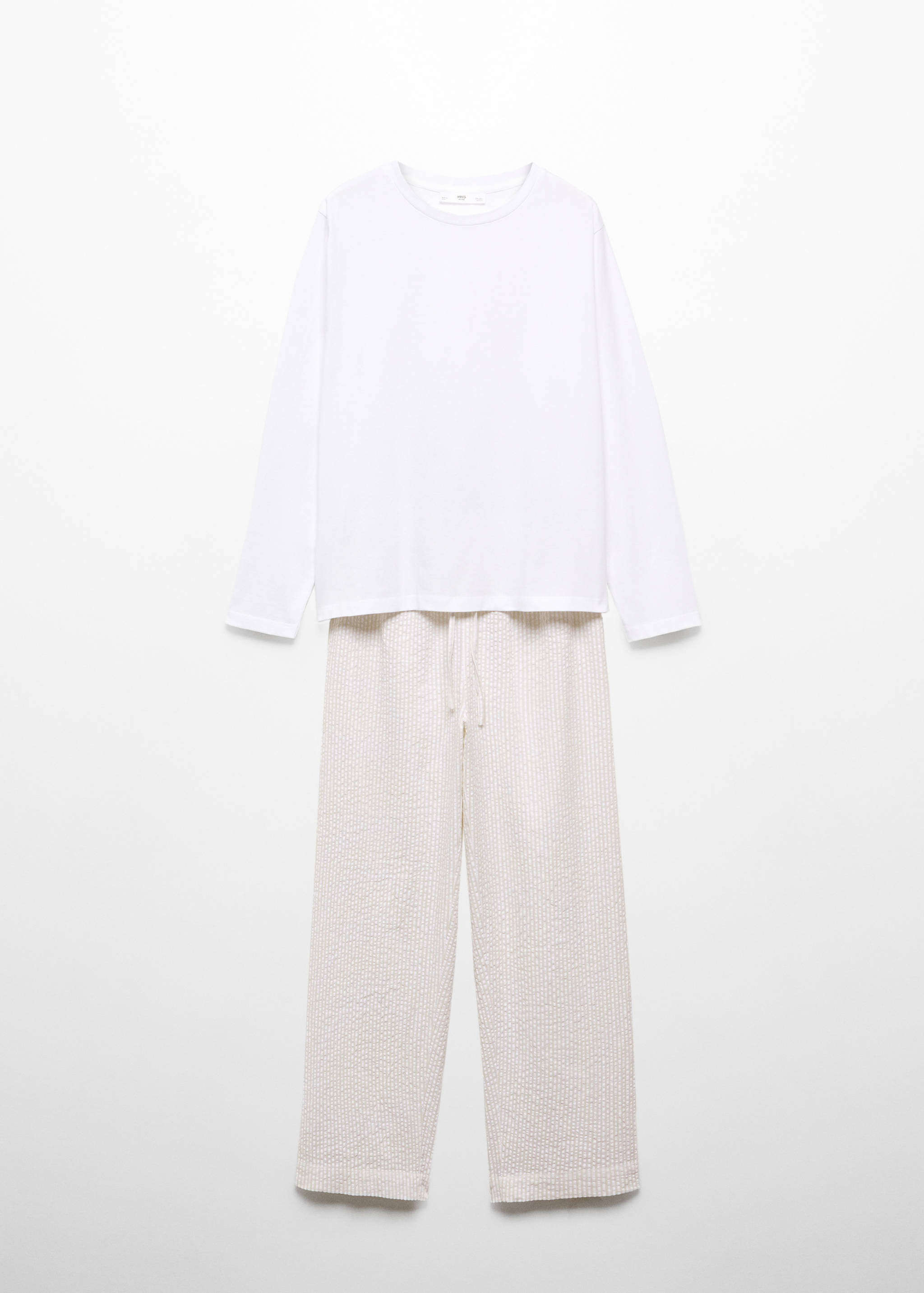 Two-piece striped cotton pyjamas - Article without model