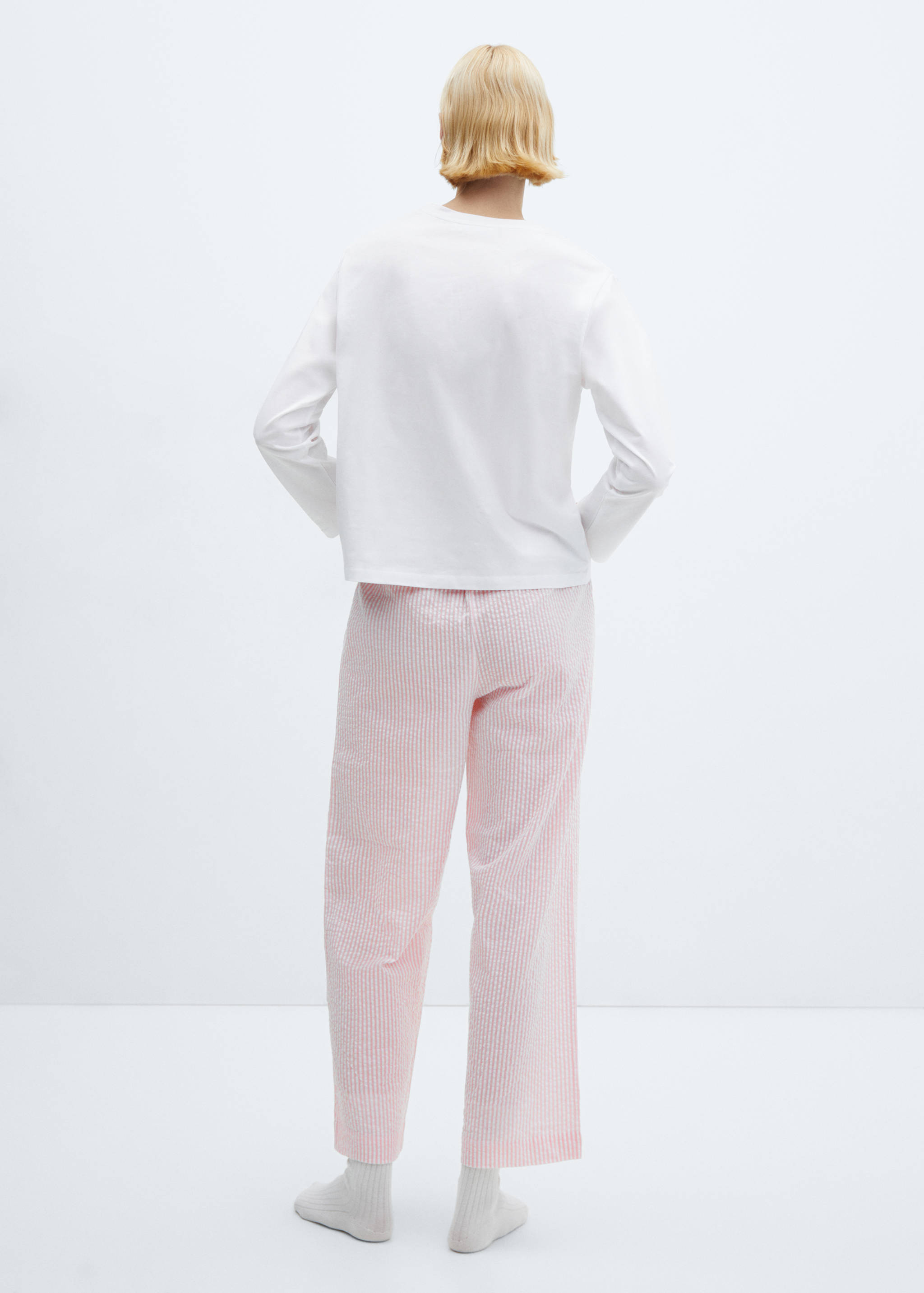 Pyjama deux pièces coton rayures - Verso de l’article