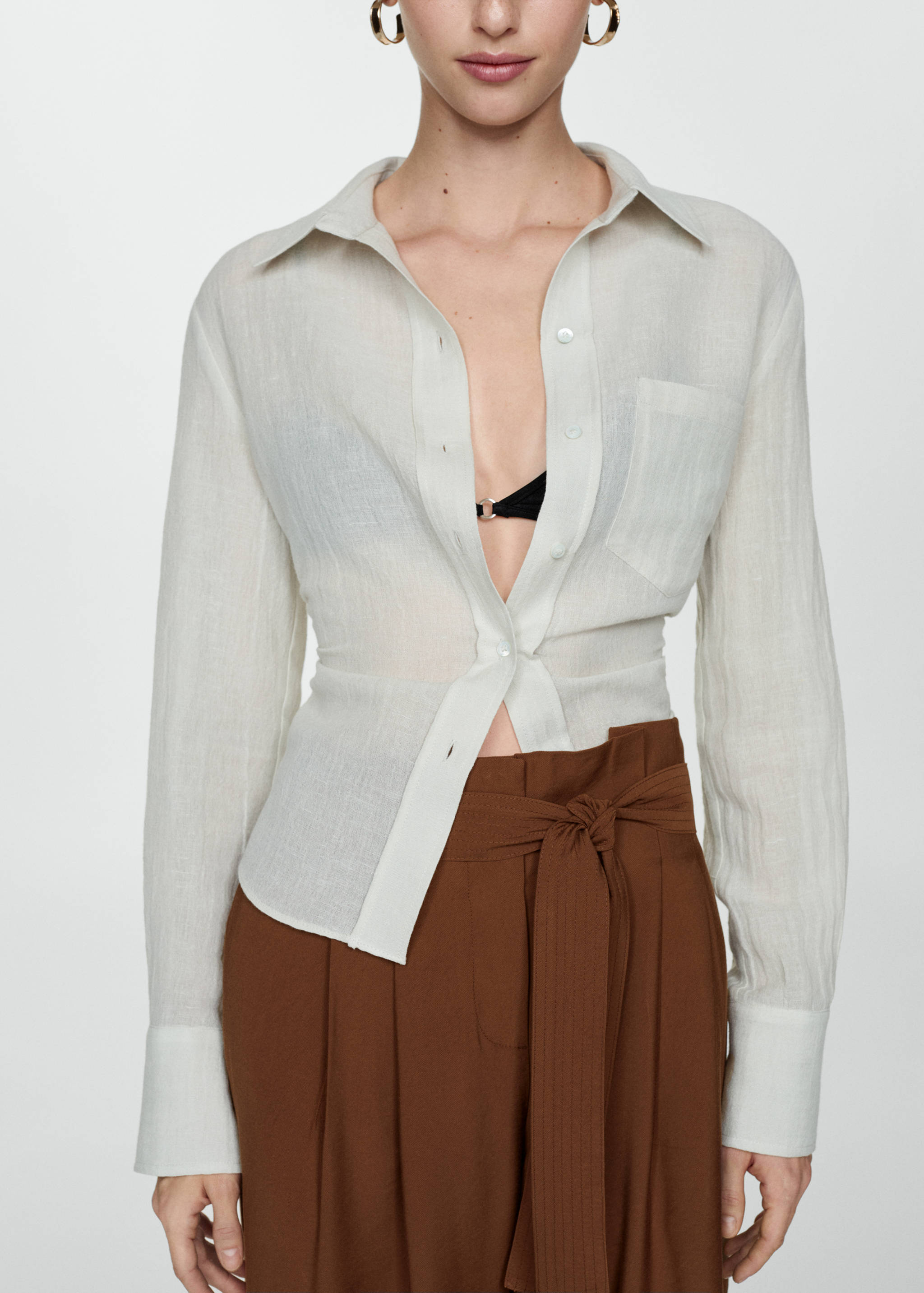 Belt straight-fit trousers - Details of the article 6