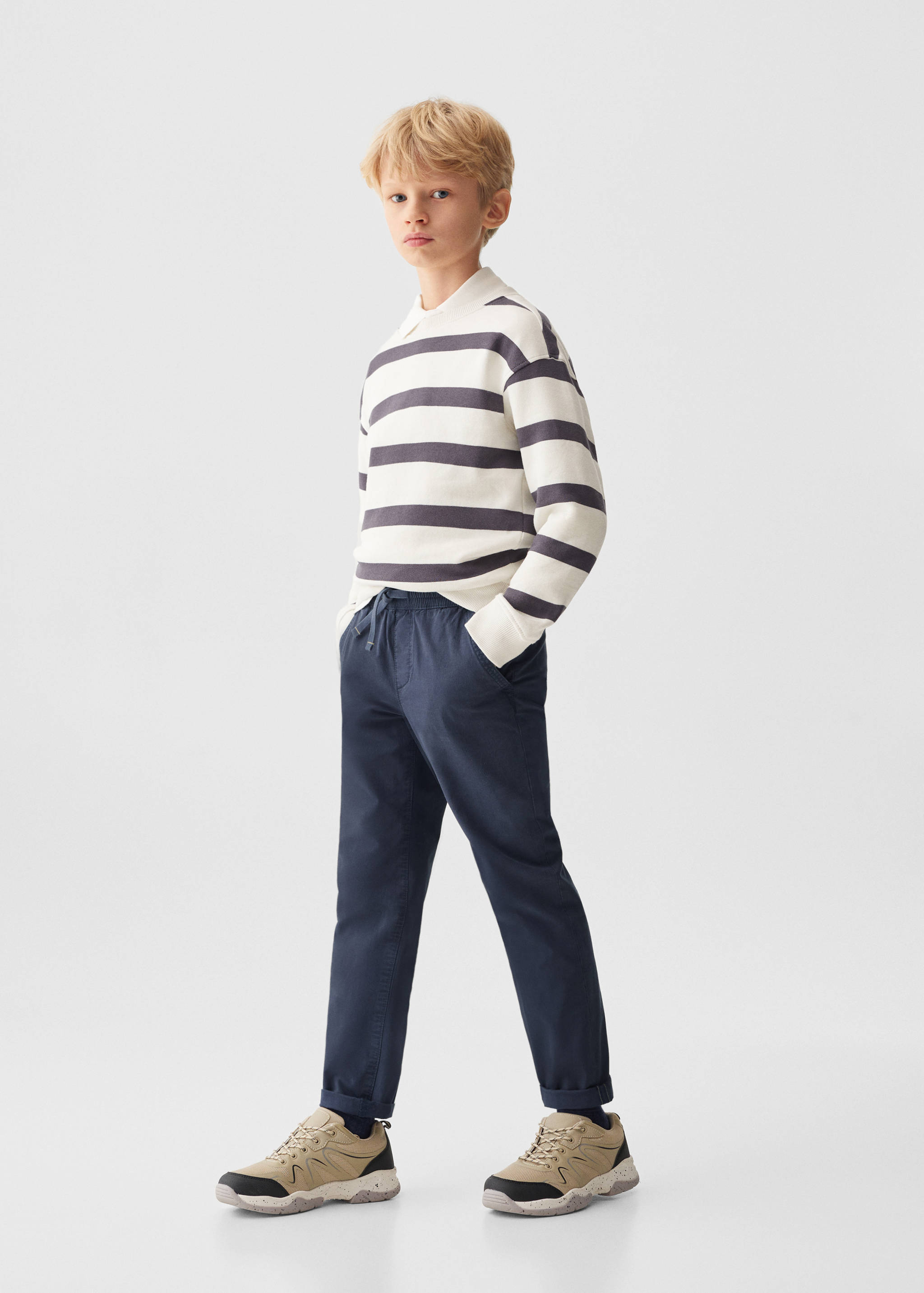 Cotton jogger-style trousers - General plane