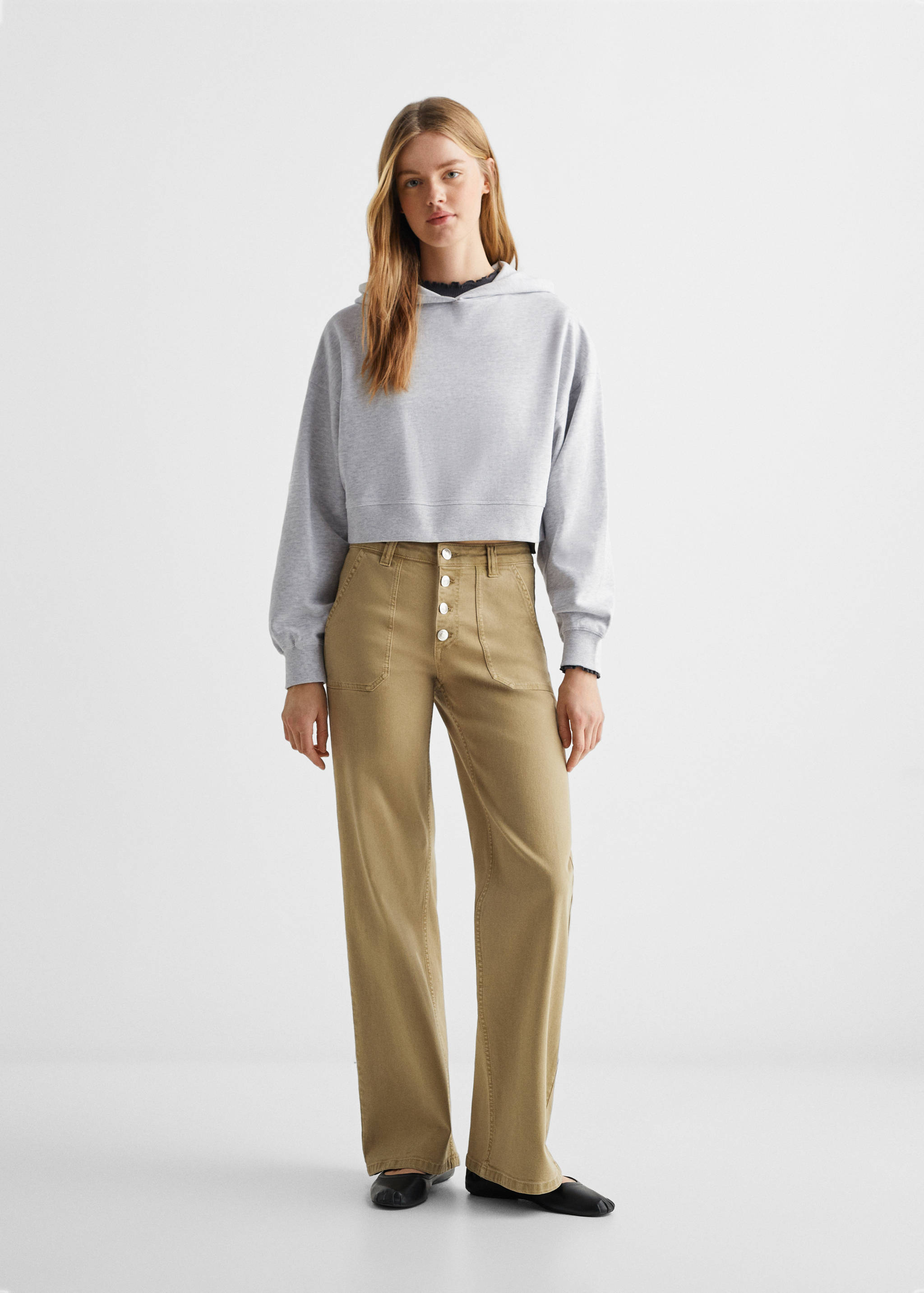 Cropped cotton sweatshirt - General plane