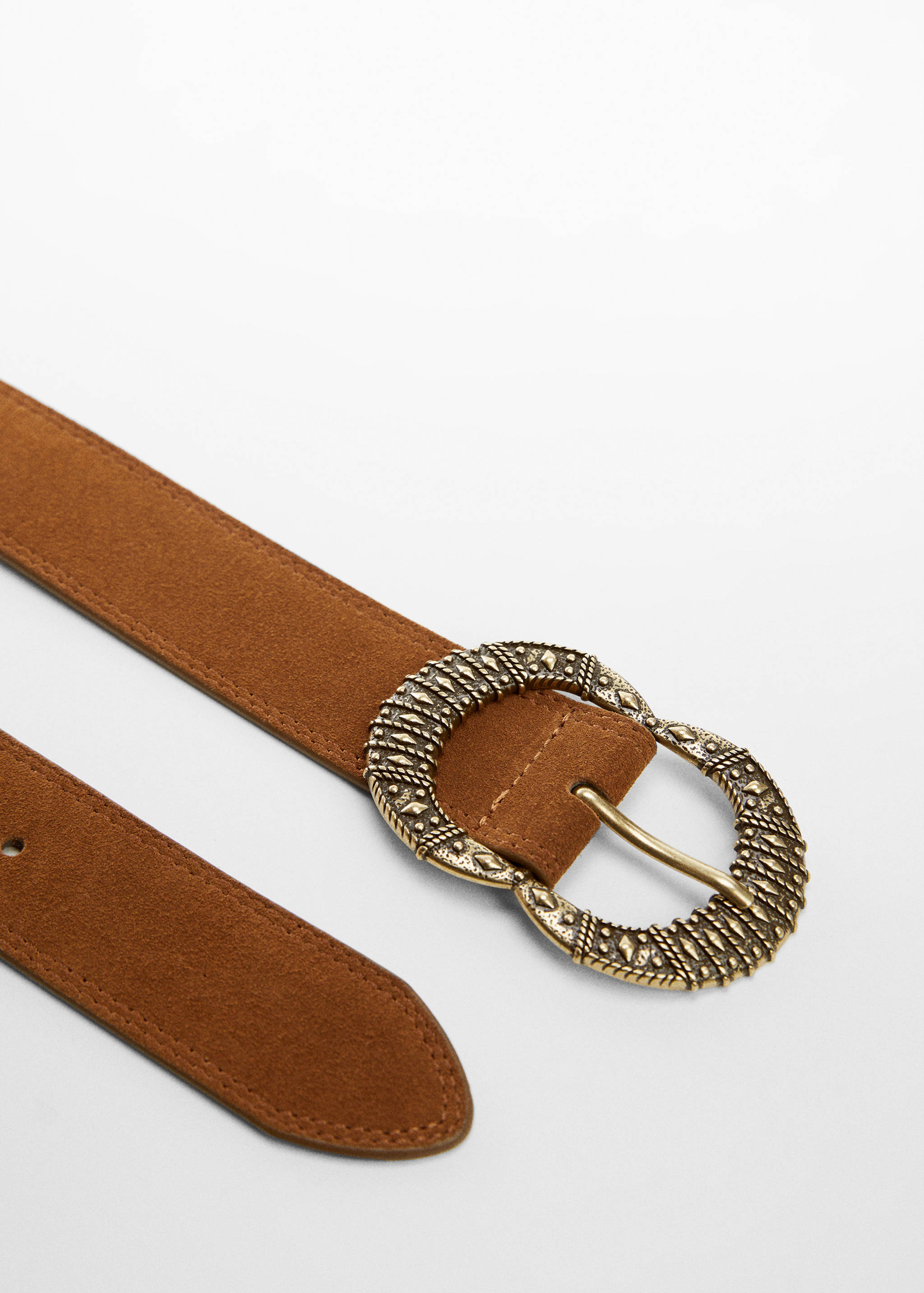 Engraved buckle leather belt - Details of the article 1