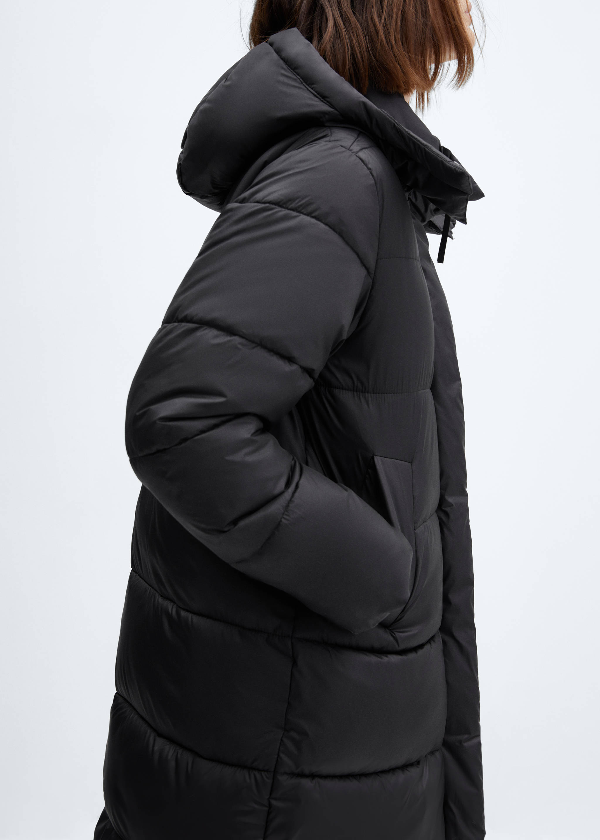 Detachable hood puffer coat - Details of the article 6