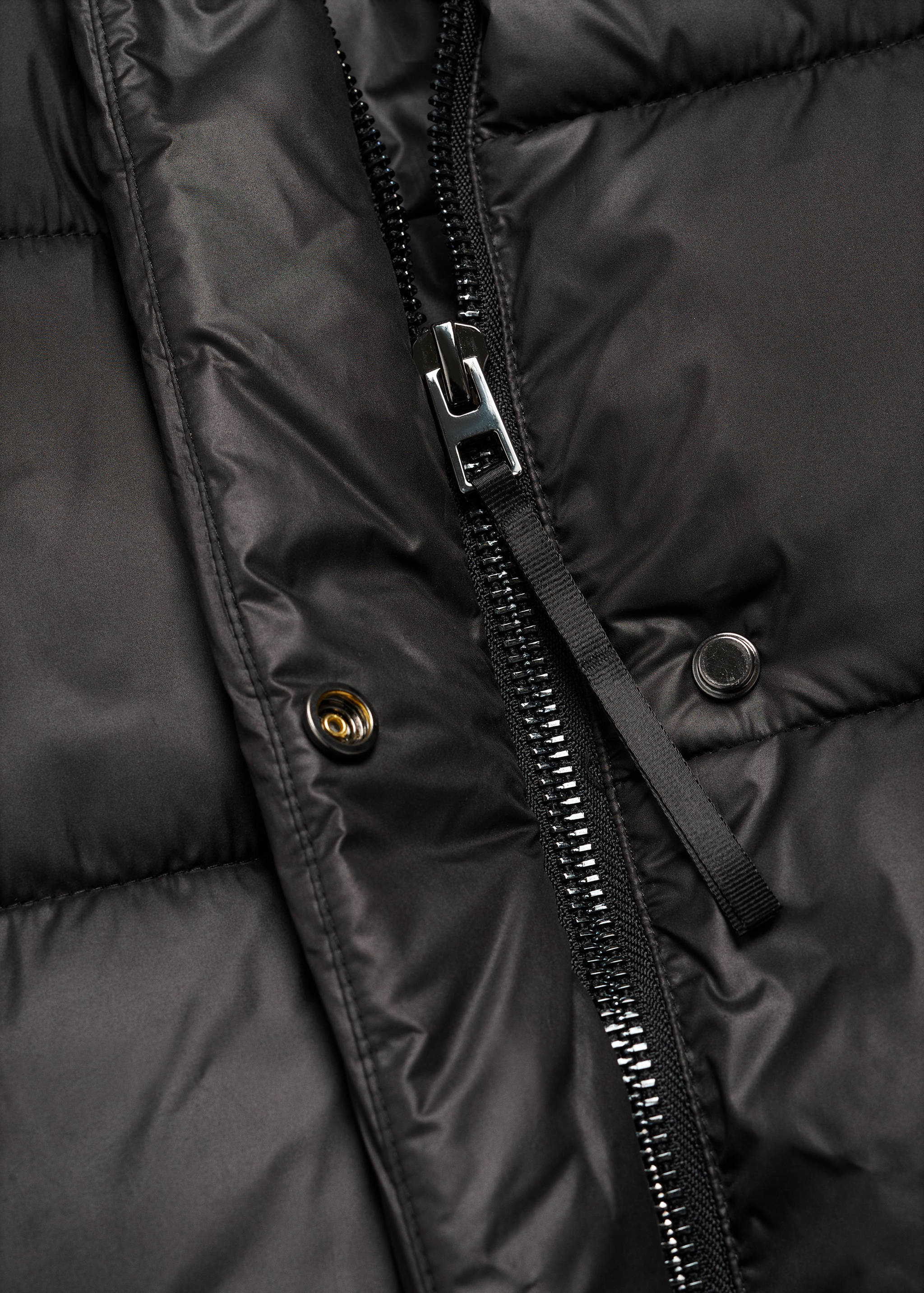 Detachable hood puffer coat - Details of the article 0