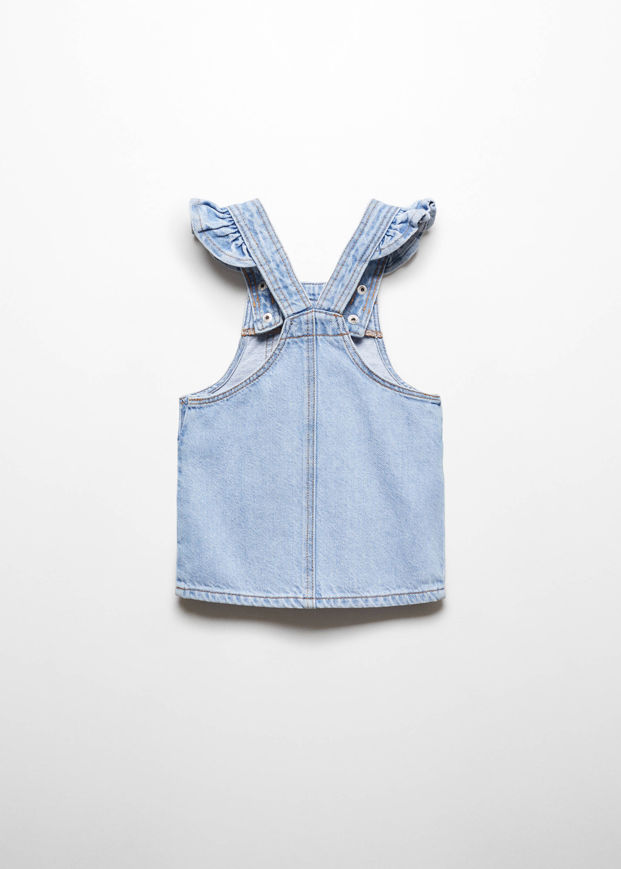 Robe chasuble denim volants - Verso de l’article