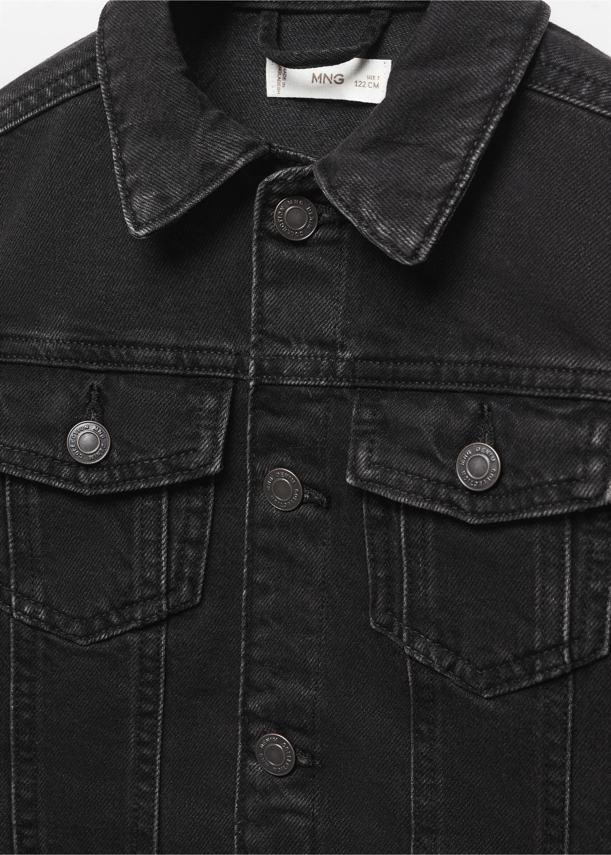 Cepli denim ceket - Ürün detayı 8, Siyah denim. Ref: 67063266-00.