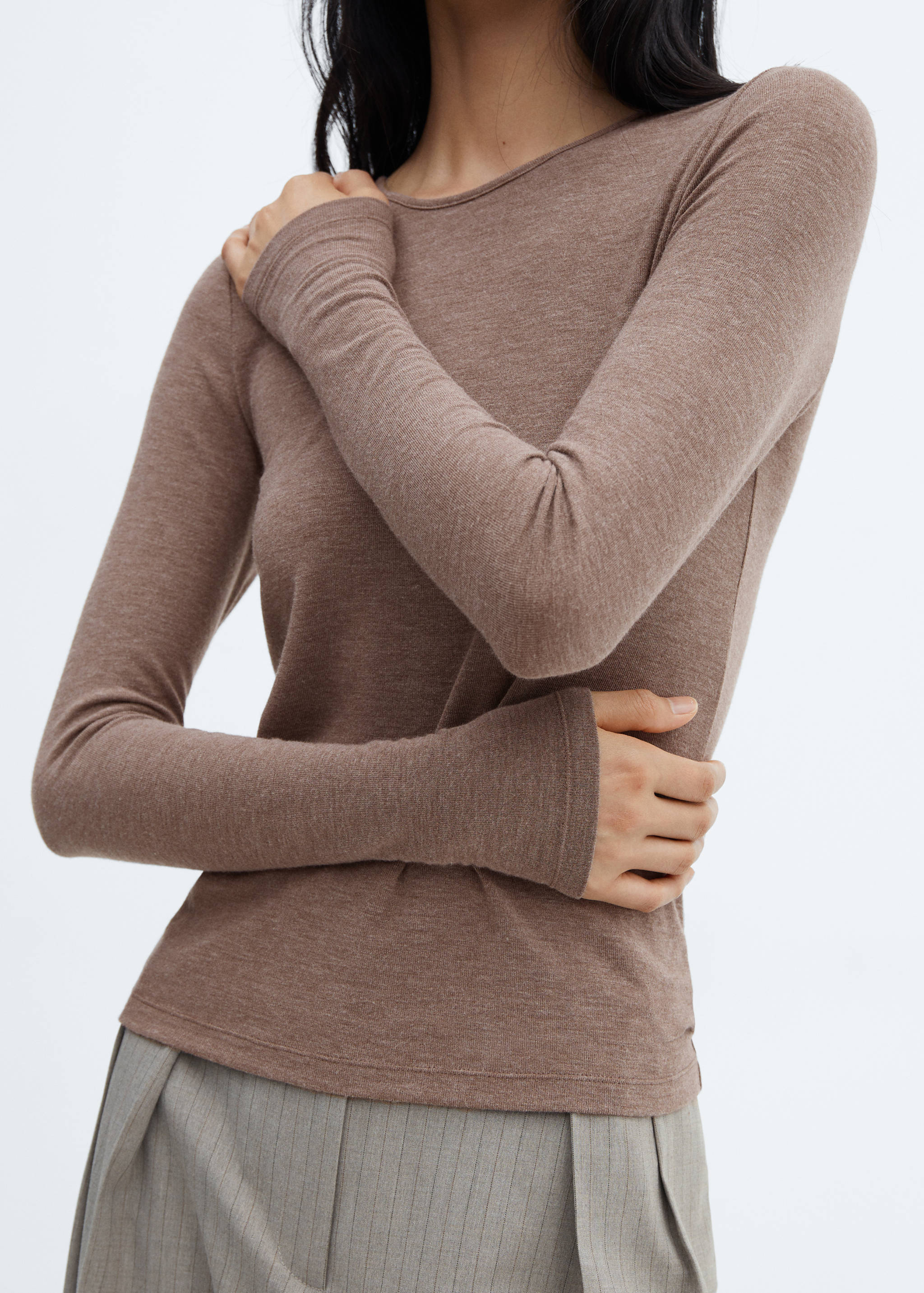 T-shirt maille col rond - Détail de l'article 6