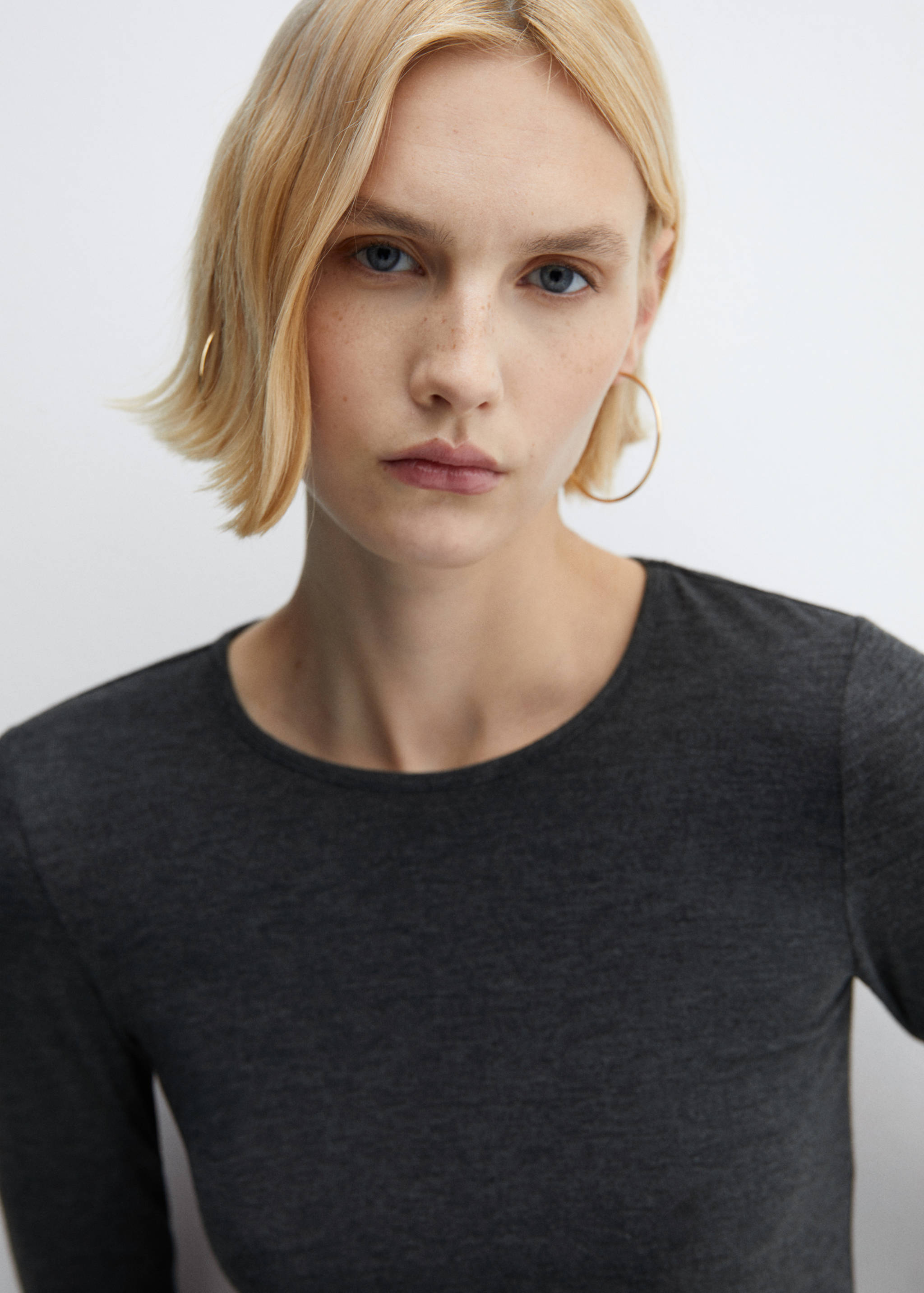 T-shirt maille col rond - Détail de l'article 1