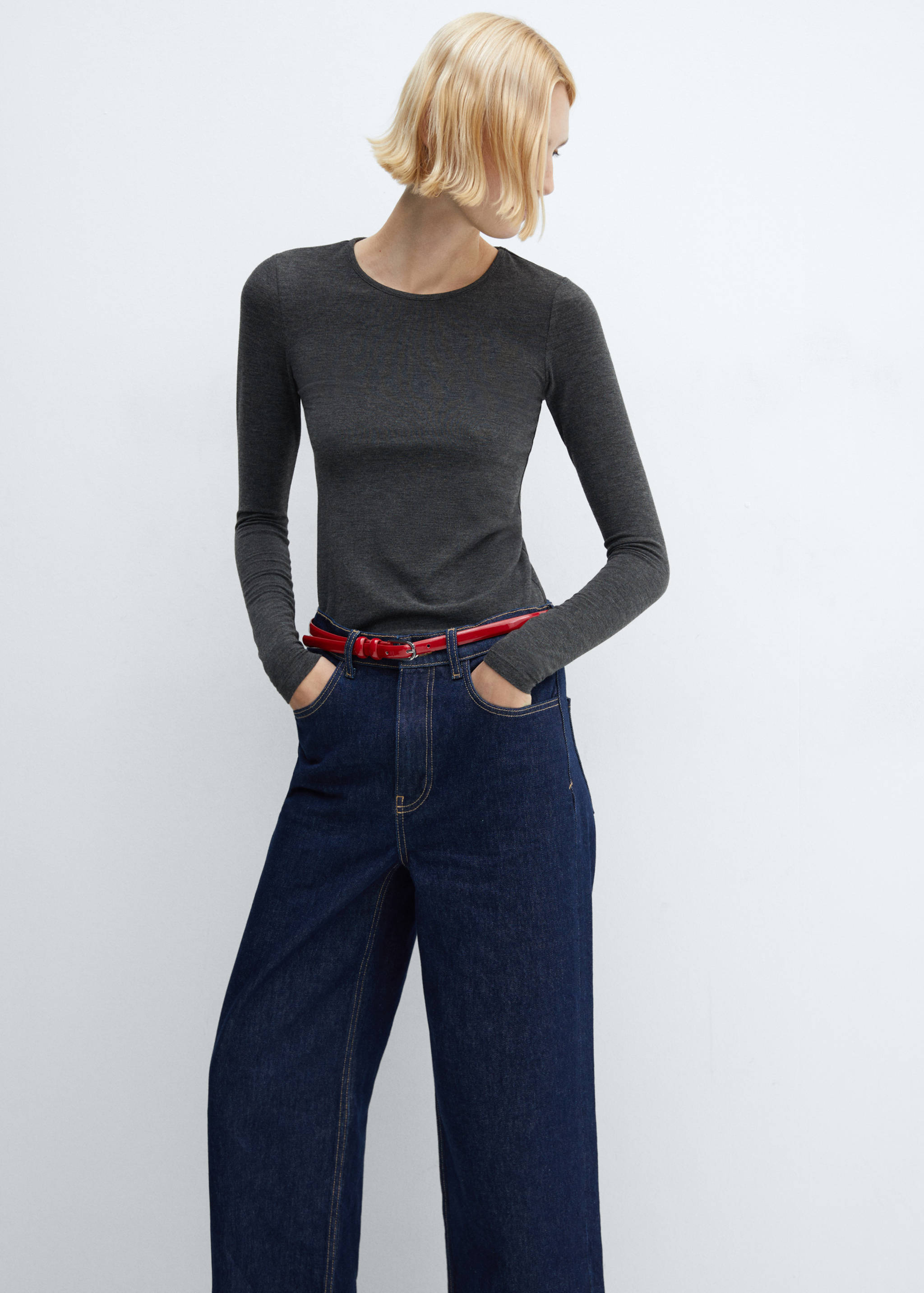 T-shirt maille col rond - Détail de l'article 2