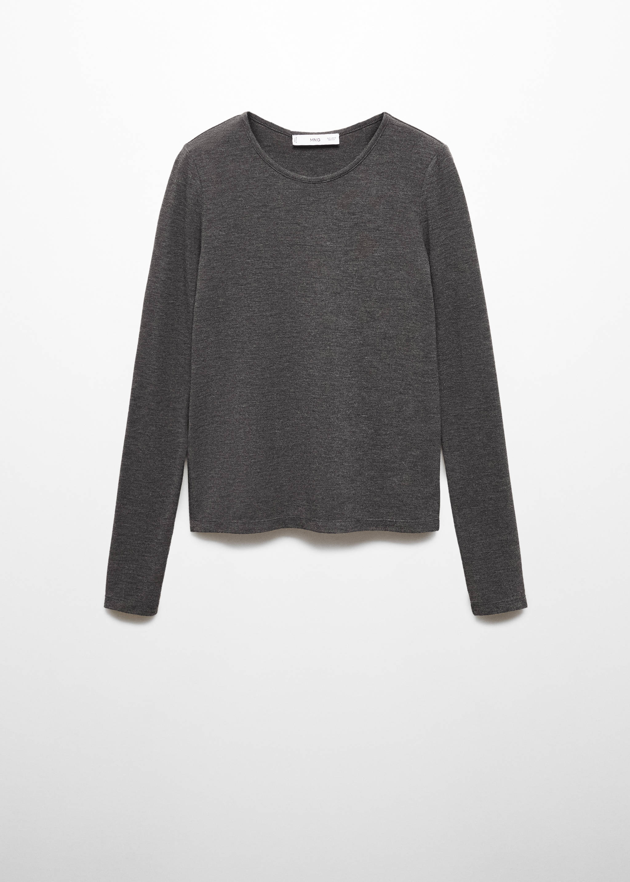 Round-neck knitted t-shirt - Article without model