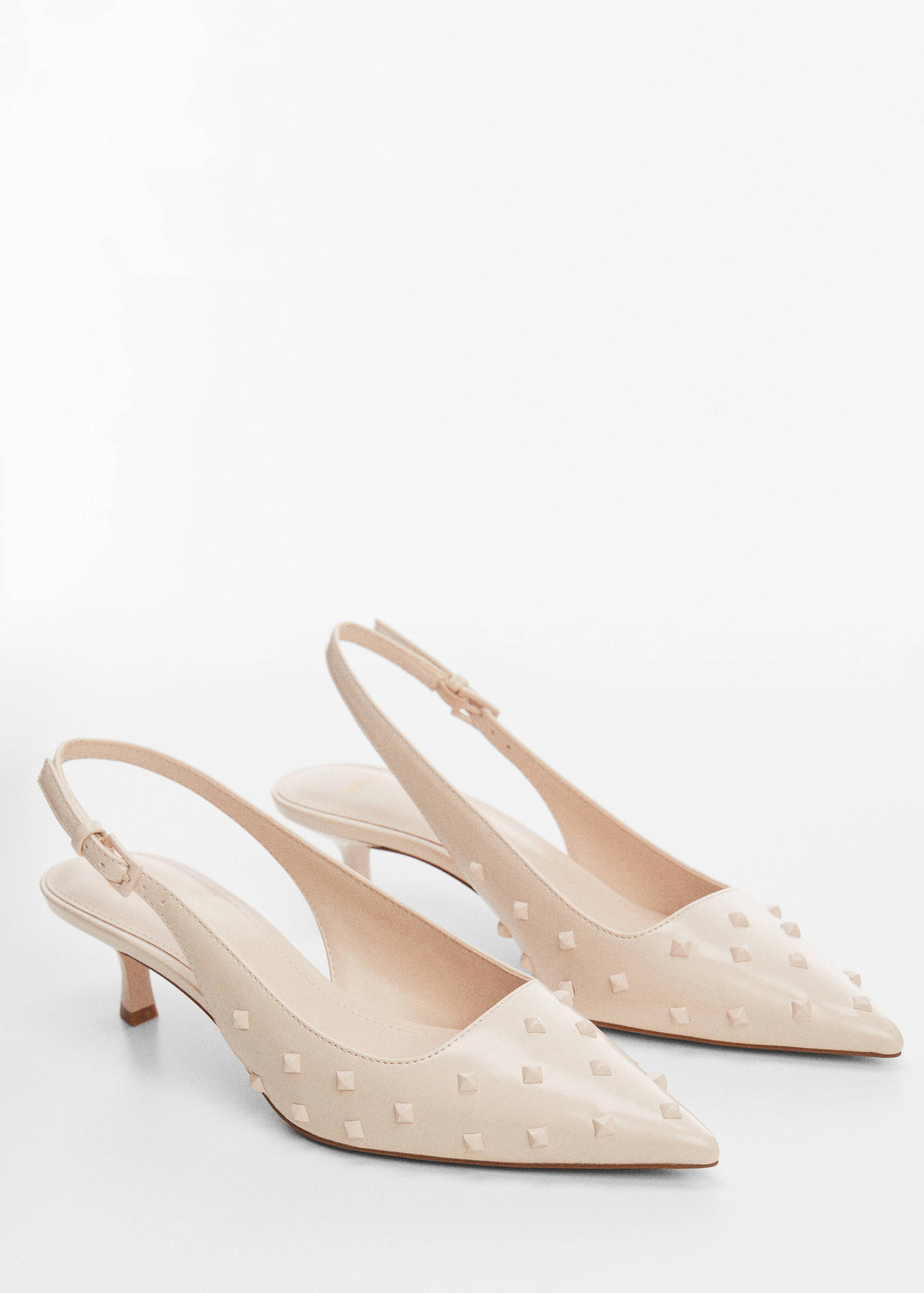 Studded slingback shoes - Medium plane