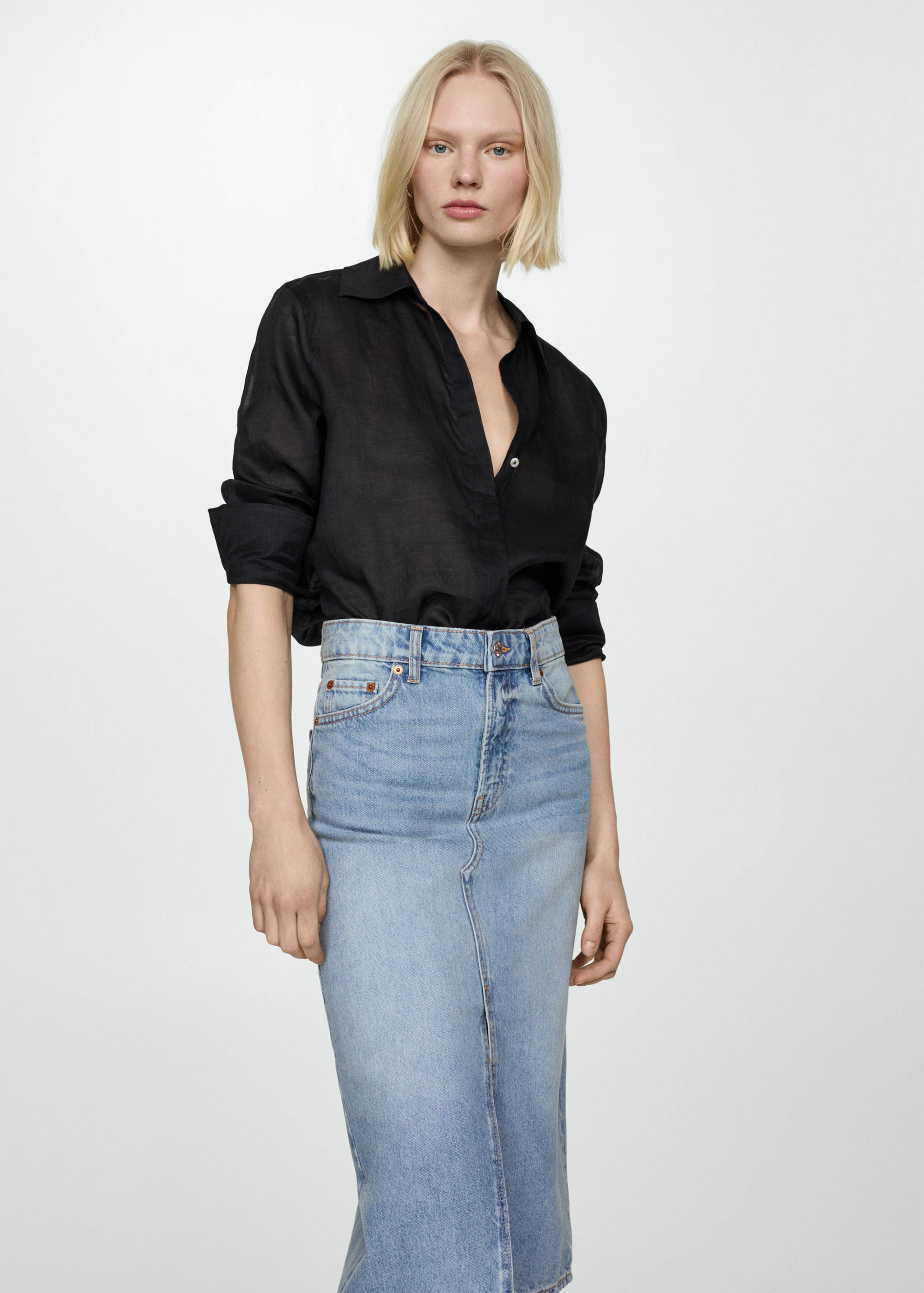 Jupe midi en jean - Détail de l'article 1