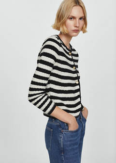 Striped cardigan with jewel buttons — Off White 1
