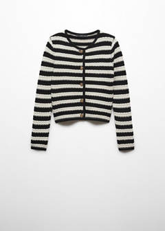 Striped cardigan with jewel buttons — Off White 8