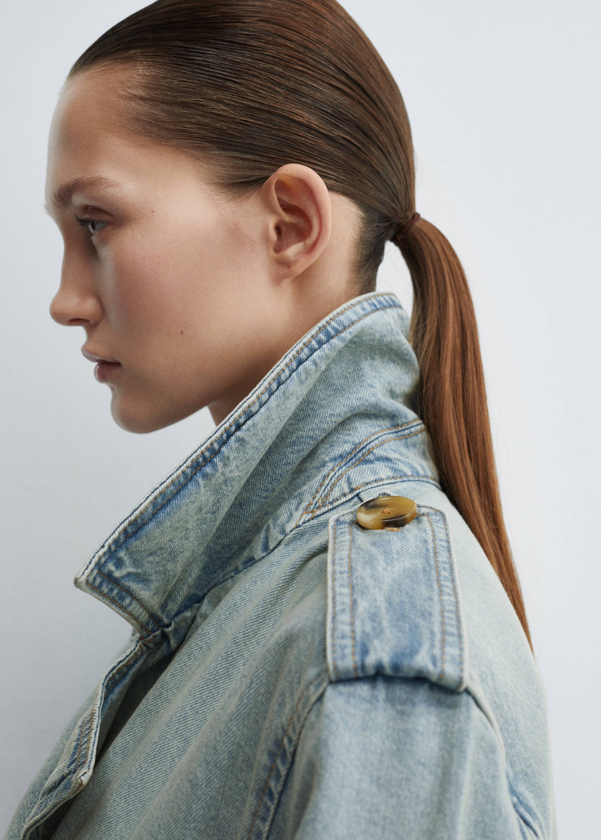 Trench denim double boutonnage - Détail de l'article 1