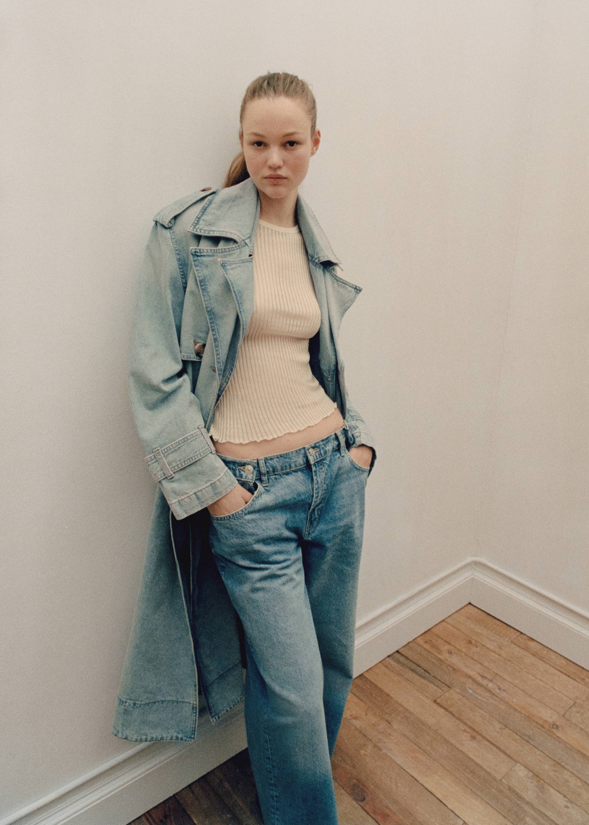 Trench denim double boutonnage - Détail de l'article 7