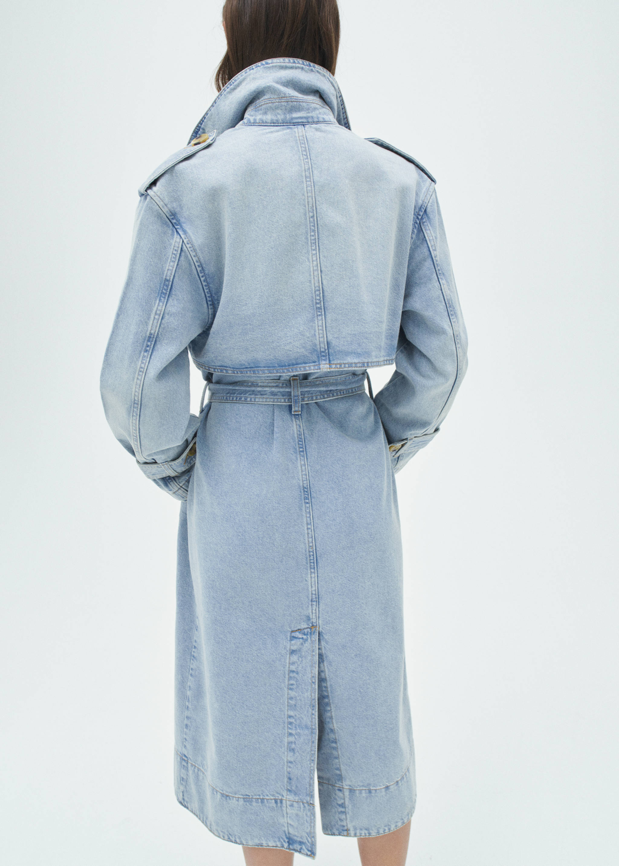 Trench denim double boutonnage - Détail de l'article 5